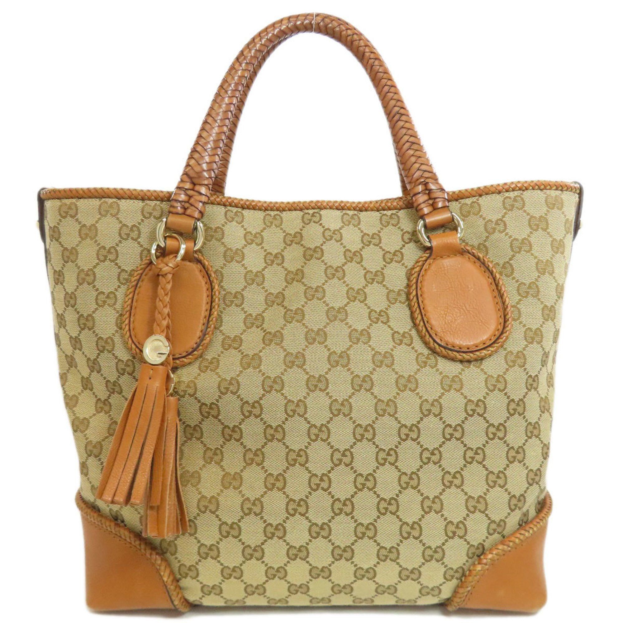 Gucci 257023 GG Marrakech Tote Bag Canvas Women's Gucci in Brown