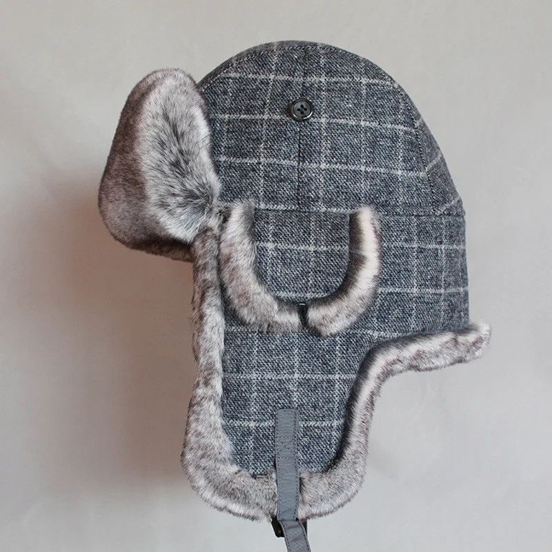 Japanese Brand × Vintage Men Russian Bomber Hat Winter Ushanka Trapper Hat Size ONE SIZE - 3 Thumbnail