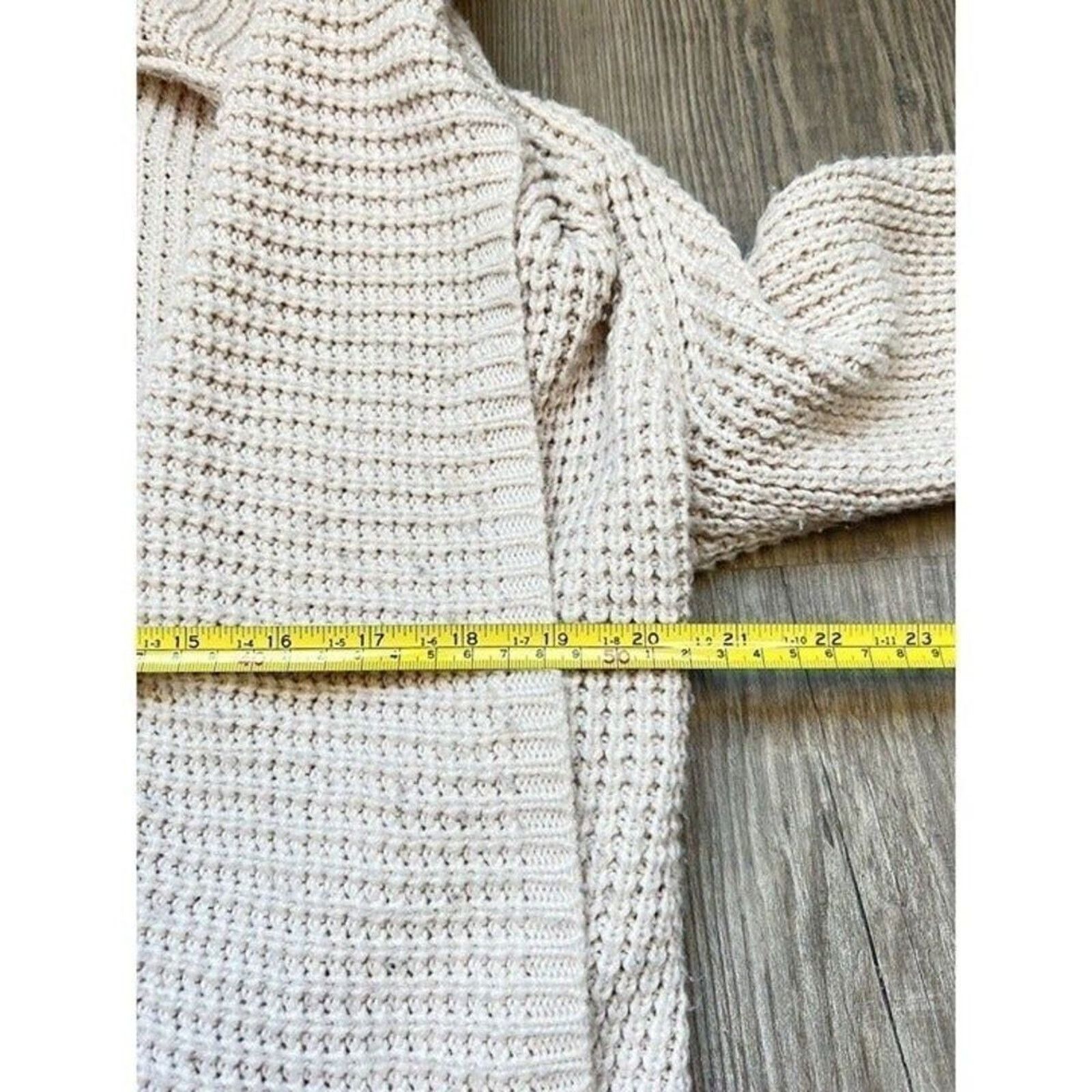 Converse Converse Knitted Sweater Throw Over Cardigan Beige Woman's M Size M / US 6-8 / IT 42-44 - 3 Thumbnail
