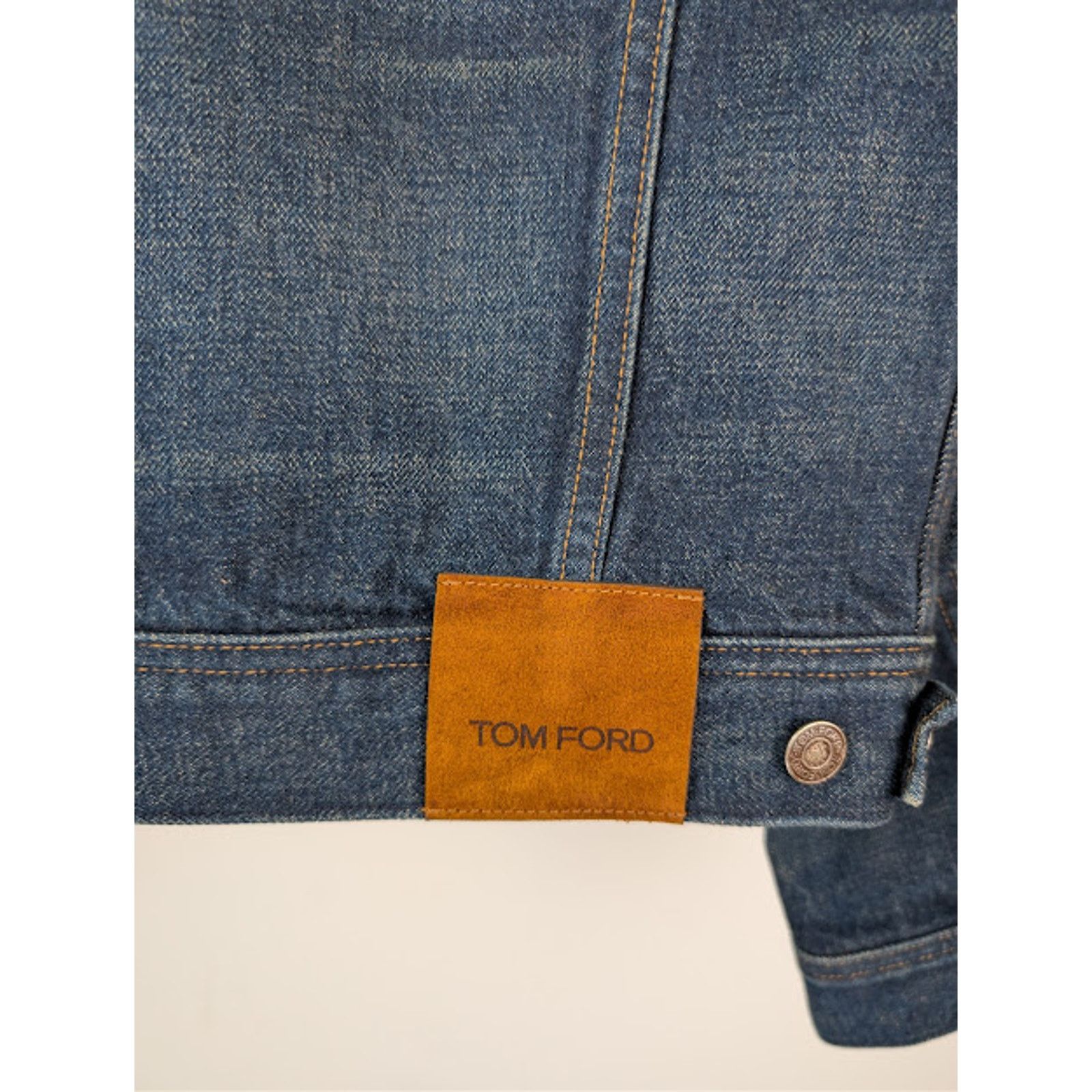 Tom Ford o1rshd1 Iconic Denim Jacket in Strong High / Low Blue Size US XL / EU 56 / 4 - 15 Thumbnail