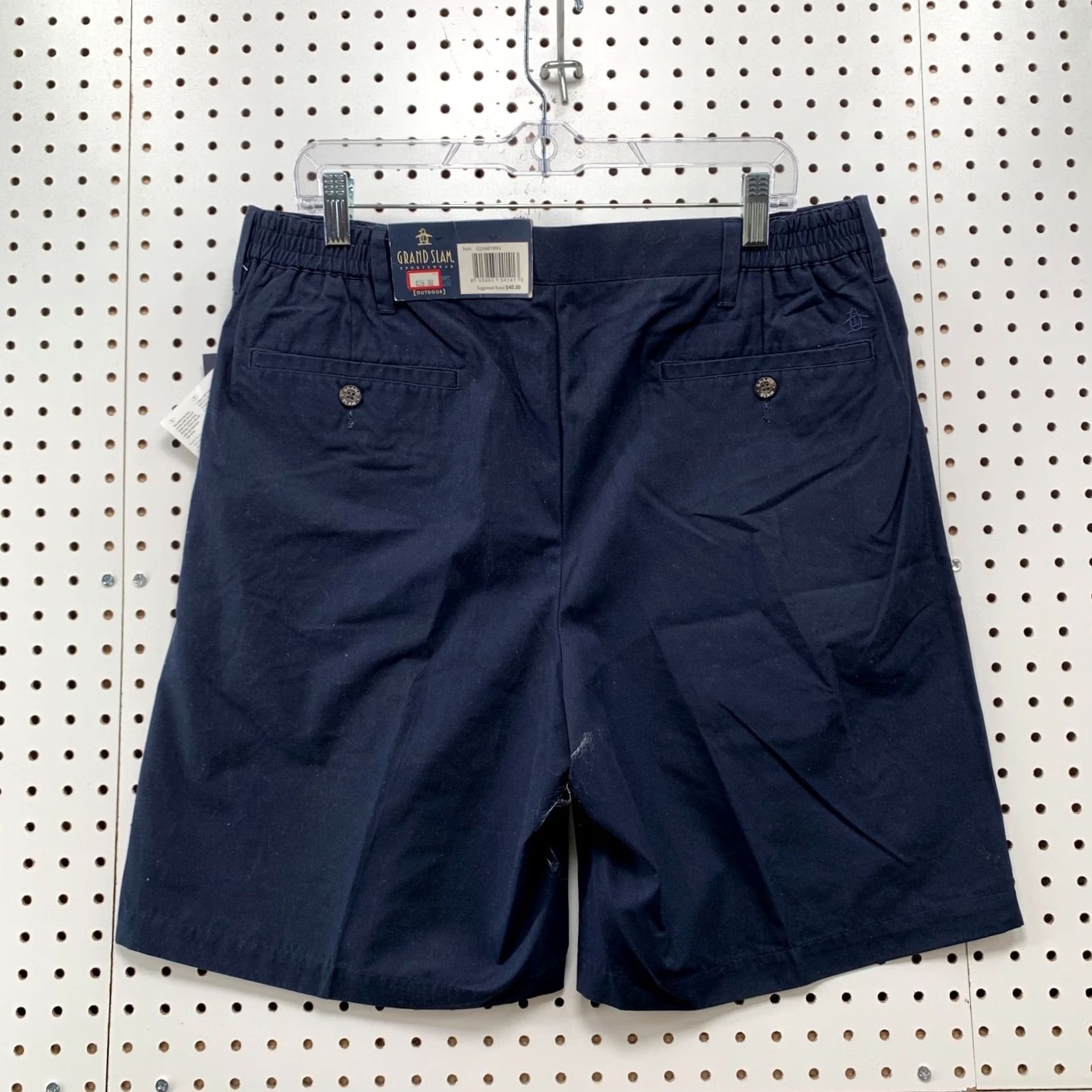 Vintage Grand Slam CHino Shorts Mens Size 36x8 Navy Blue Casual TEFLON NWT Size US 36 / EU 52 - 7 Thumbnail