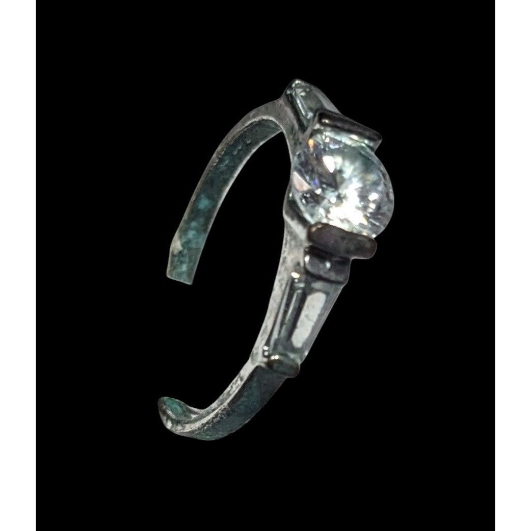 Other Elegant Clear Gemmed Silver Tone Engagement Ring Size 7 Size ONE SIZE - 8 Thumbnail