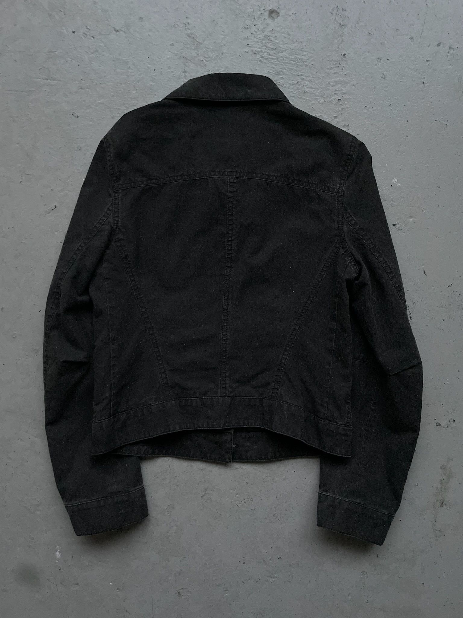 Ann Demeulemeester Ann Demeulemeester FW00 Charcoal Glitter Trucker Jacket Size XS / US 0-2 / IT 36-38 - 3 Thumbnail