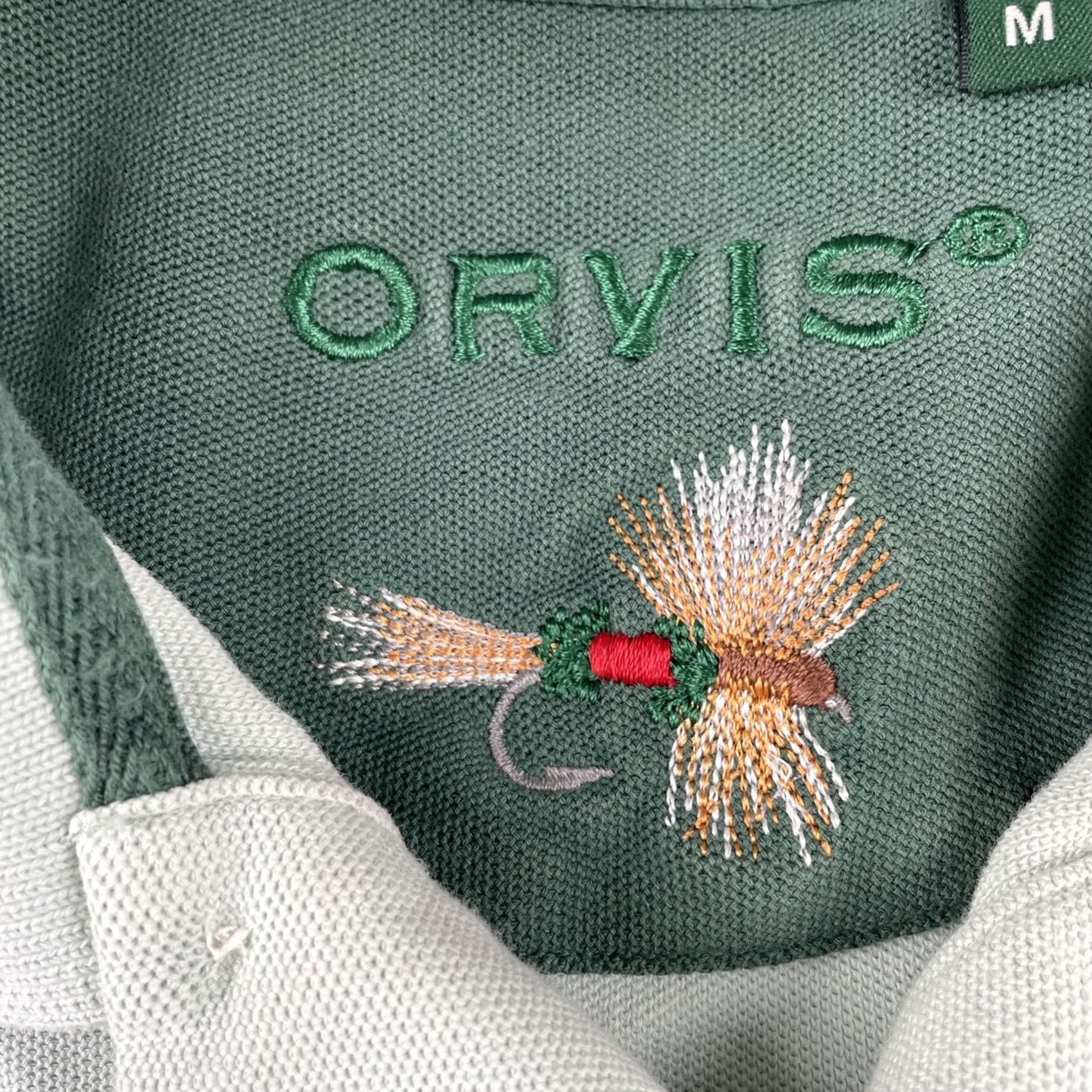Orvis VINTAGE Orvis Polo Shirt Fly Fishing Knit Cotton Green Medium M Mens Shirt Polo Fly Fishing Cotton Green Medium Mint Green Size US M / EU 48-50 / 2 - 5 Thumbnail