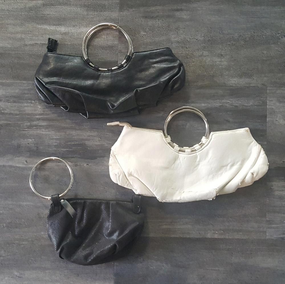 Designer Black White Ring Detailed Clutch Bundle Size ONE SIZE - 1 Thumbnail