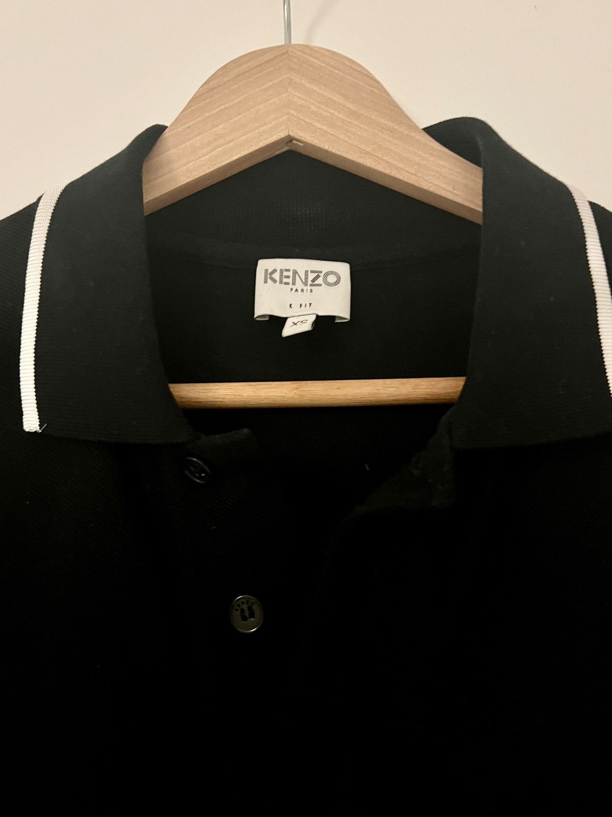 Kenzo NEVER WORN Kenzo Lion Polo Shirt All Black White Detailing Size US S / EU 44-46 / 1 - 5 Thumbnail