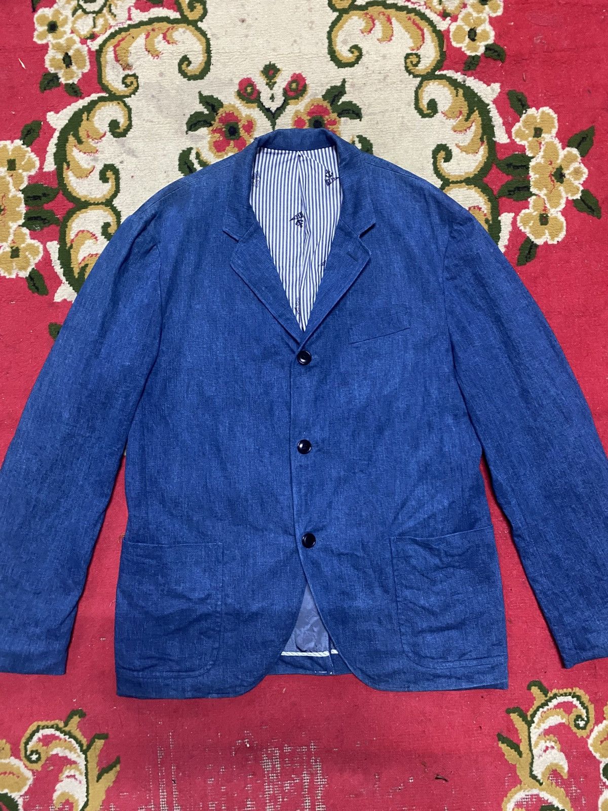 Blue Blue Japan Blue Blue Japan Indigo Blazer - Made in Japan - Seilin & Co. Size 42R - 2 Thumbnail