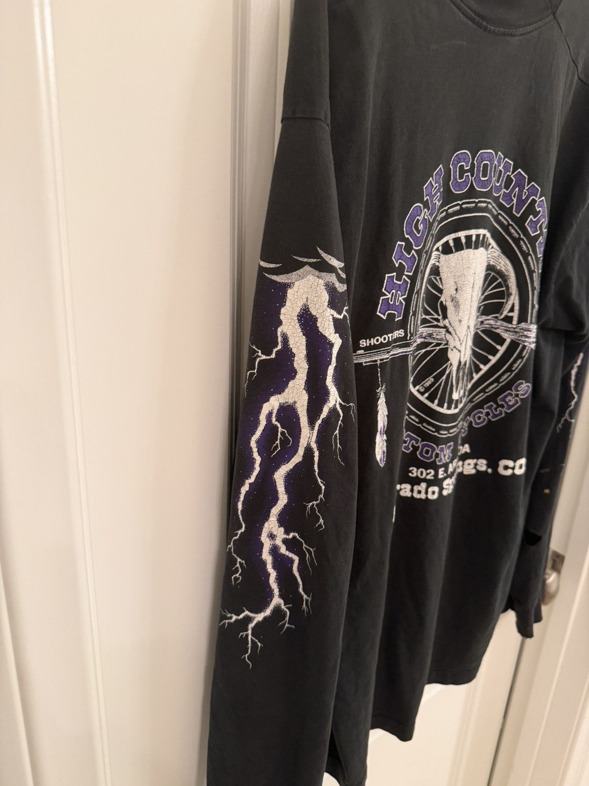 Vintage VINTAGE 90s High Country Cycles Longsleeve T-Shirt Size US XL / EU 56 / 4 - 3 Thumbnail
