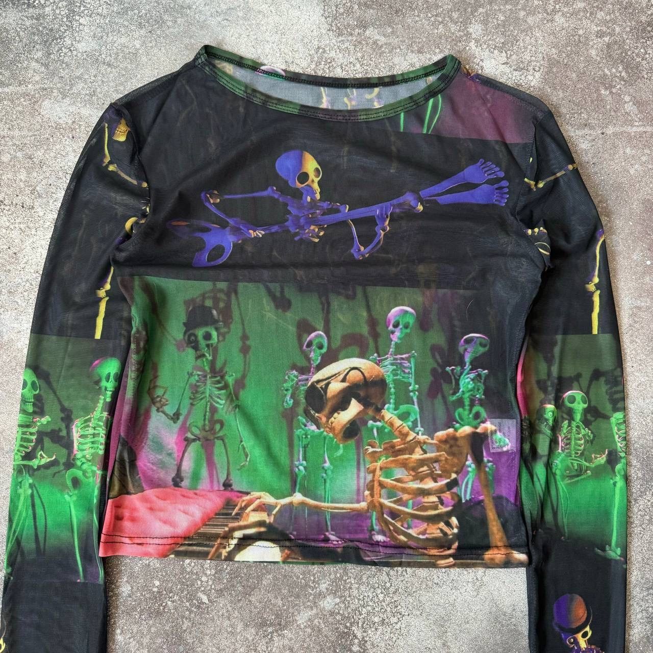 20471120 × Hysteric Glamour Y2K Japanese Mesh Long Sleeve Top (like Jean Paul Gaultier) Size M / US 6-8 / IT 42-44 - 2 Thumbnail