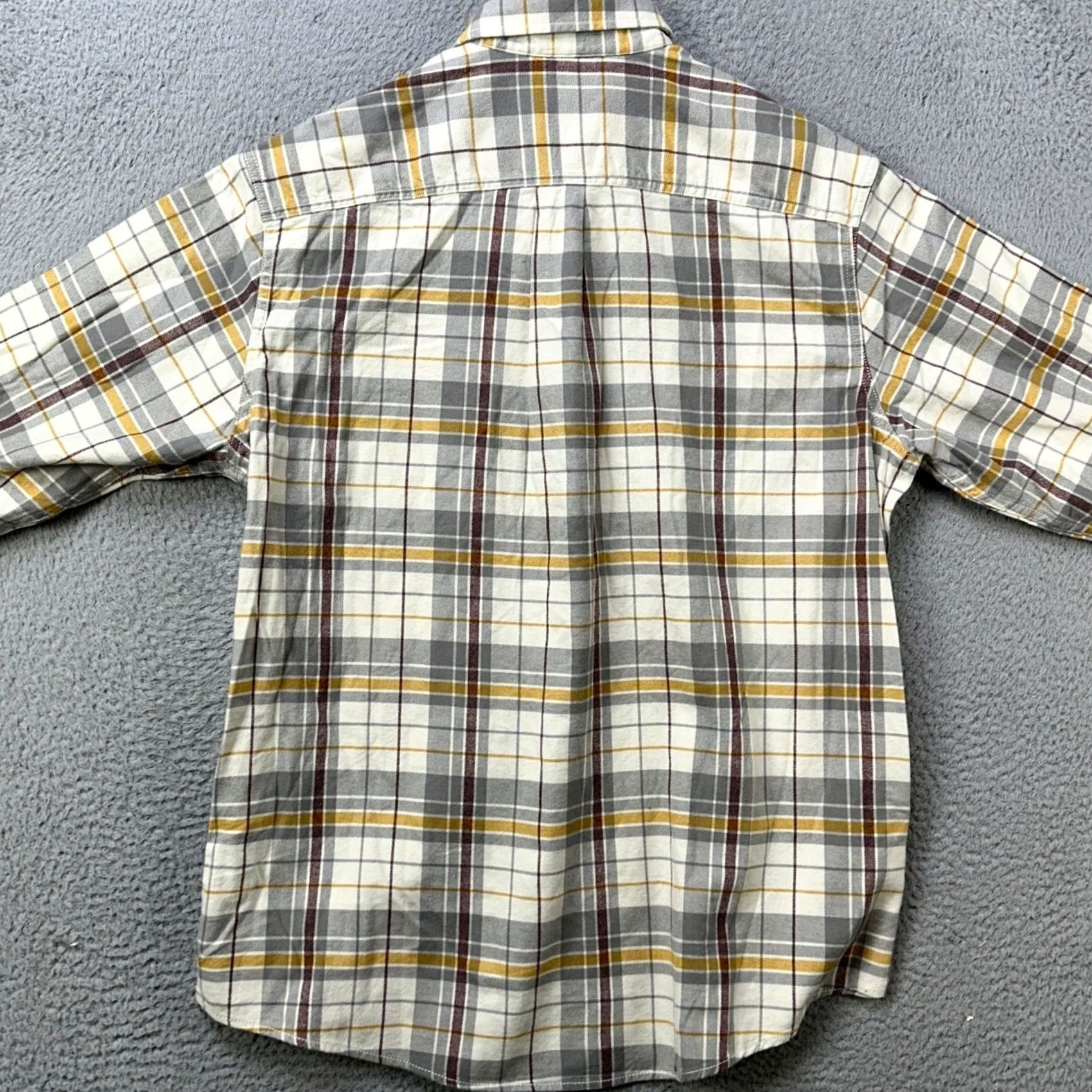 Eddie Bauer Eddie Bauer Mens L Shirt Button-Down Gray Plaid Relaxed Low-Profile Pocket Casual Workwear Fall Spring Men's Size US L / EU 52-54 / 3 - 4 Thumbnail