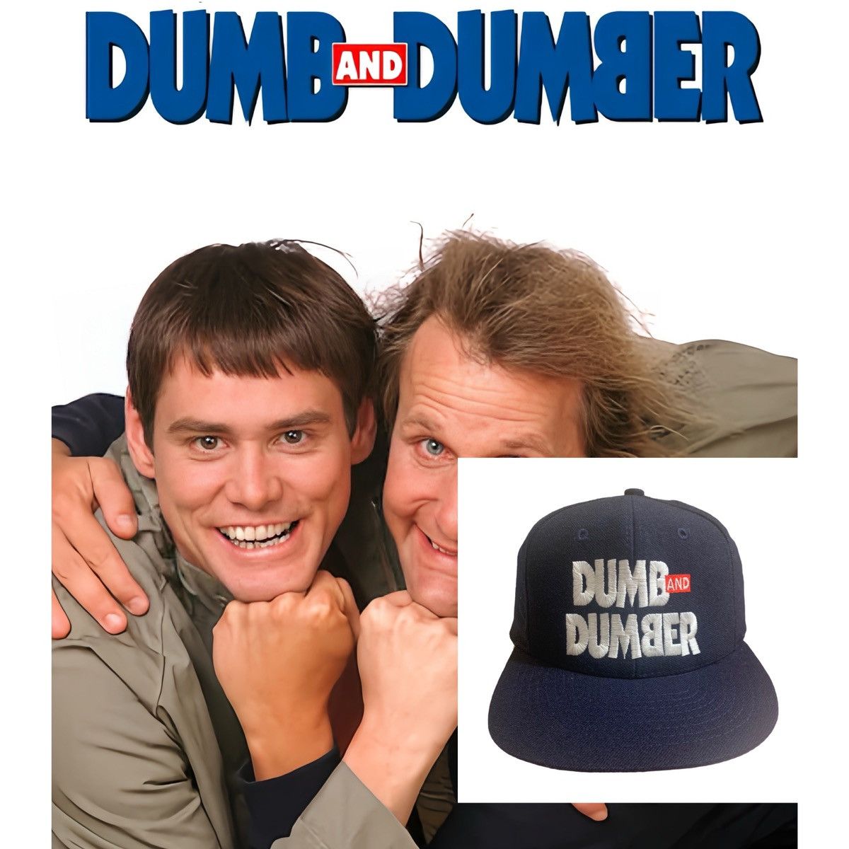 Vintage Dumb And Dumber Movie Promo Snapback Hat Vintage Jim Carrey Size ONE SIZE - 1 Thumbnail
