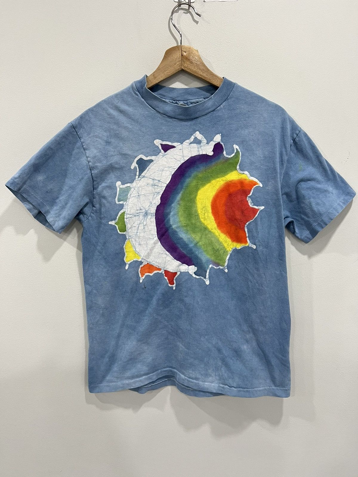 Vintage Vintage 90s Sun and Moon Tee Shirt tie dye Size US M / EU 48-50 / 2 - 1 Thumbnail