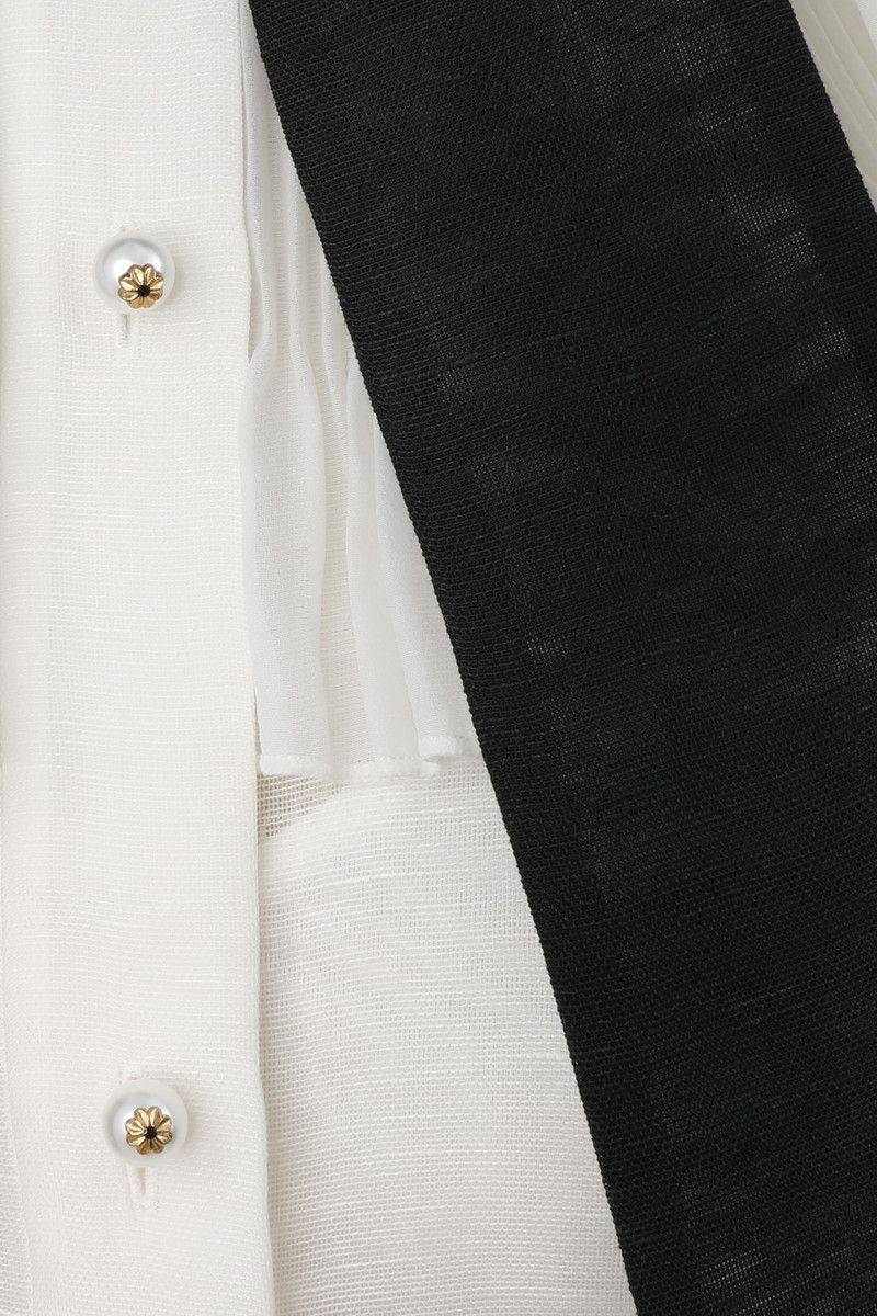 Zimmermann oc11z0226 Illuminate Pierrot Shirt In White Size XS / US 0-2 / IT 36-38 - 6 Thumbnail