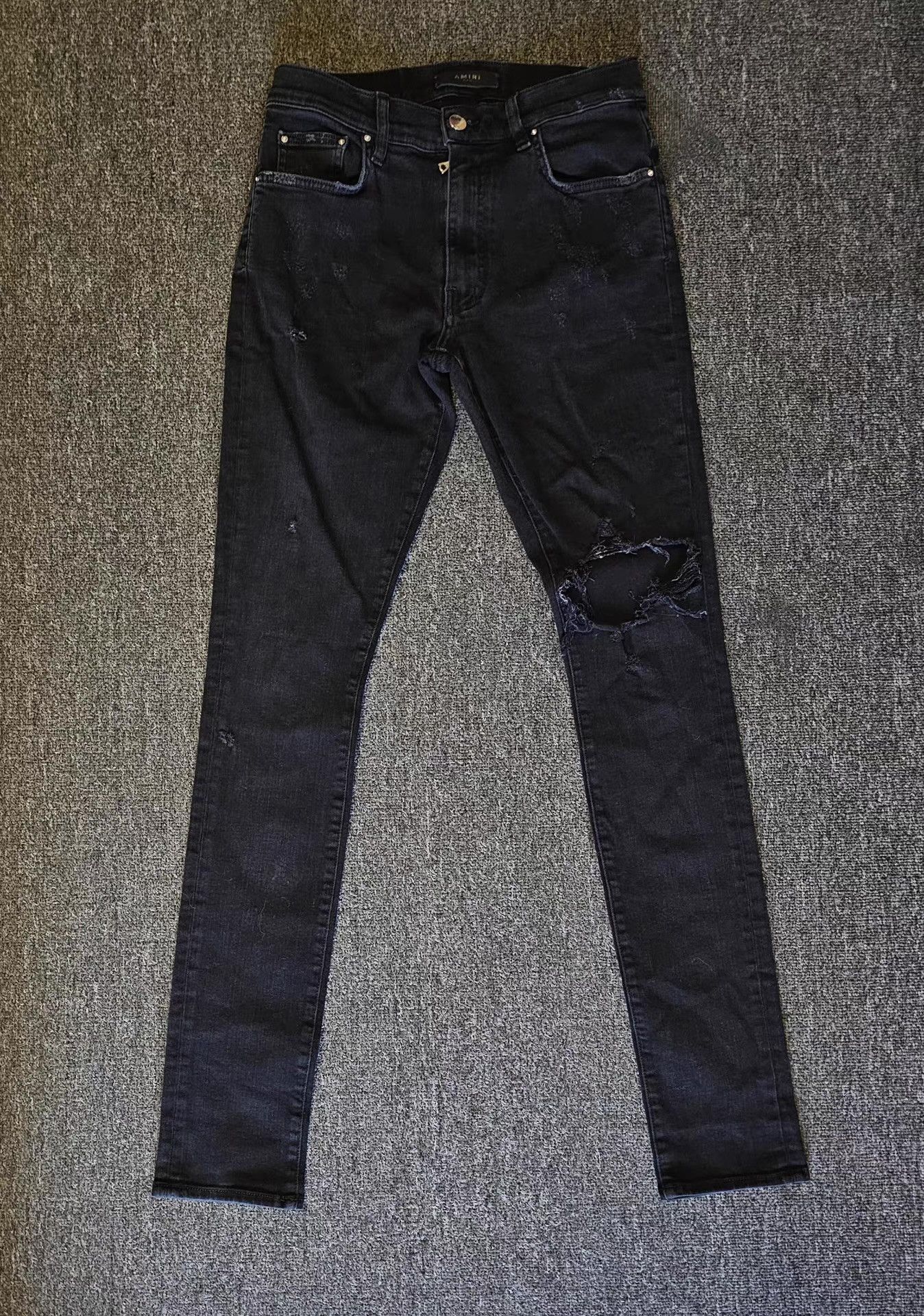 Amiri Amiri Single Knee Distressed Jeans Size US 32 / EU 48 - 1 Thumbnail