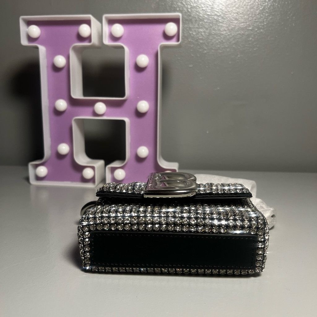 Brandon Blackwood Brandon Blackwood Micro Nia Bag- Black Crystal Size ONE SIZE - 3 Thumbnail