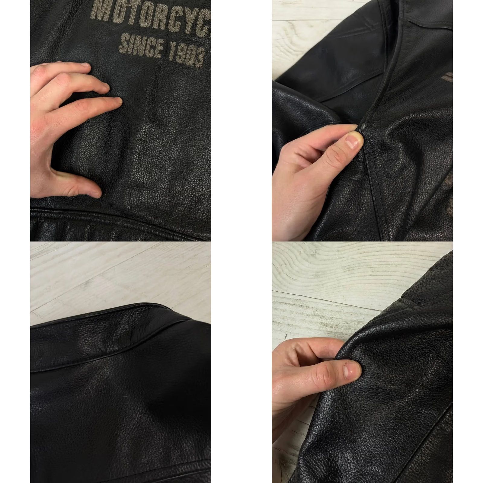 Harley Davidson VINTAGE Harley-Davidson Biker Leather Jacket Motorcycle Jacket Men 2XL Black Size US XXL / EU 58 / 5 - 9 Thumbnail