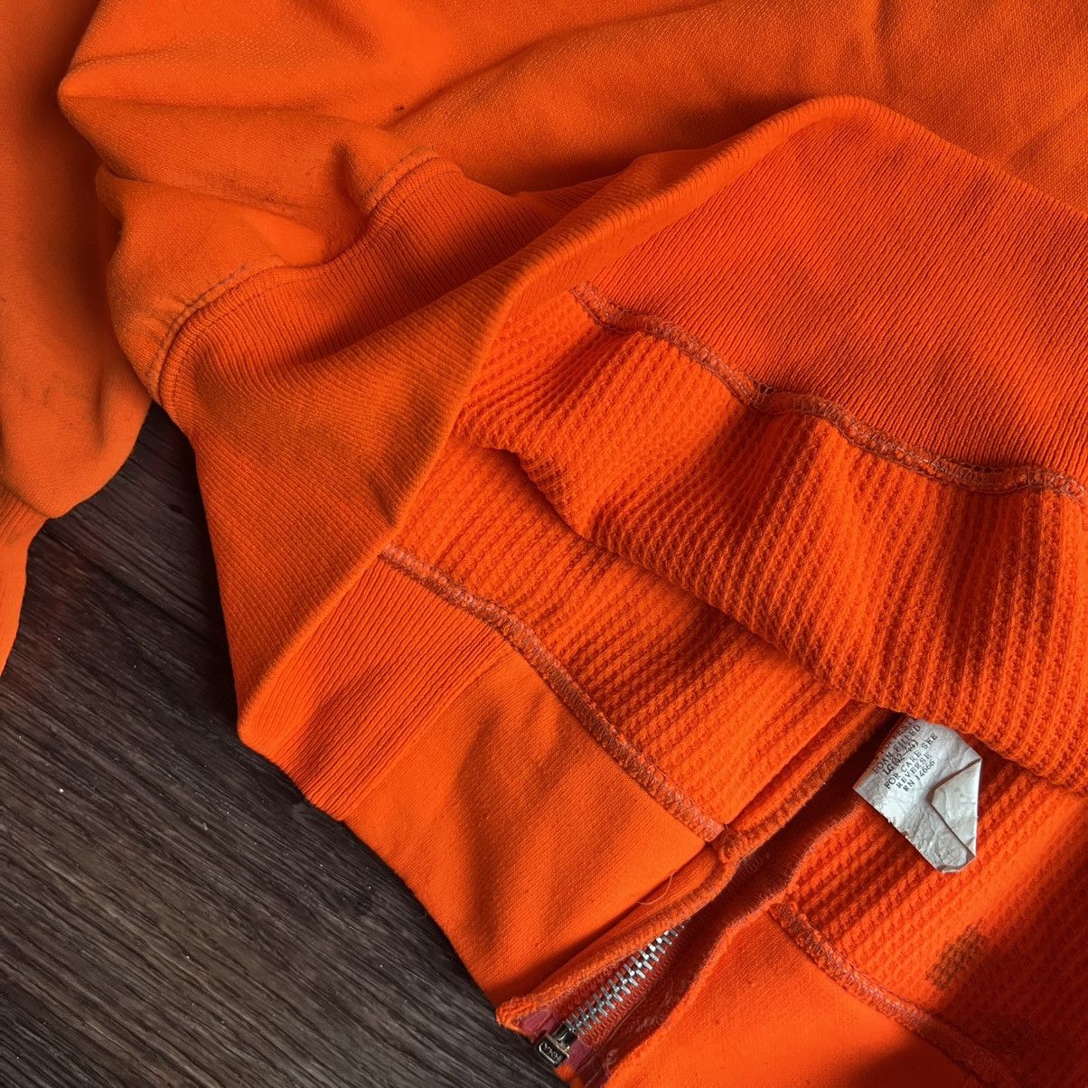 Vintage Vintage 1970s Thermal Hunting Full-Zip Hoodie Size US L / EU 52-54 / 3 - 3 Thumbnail
