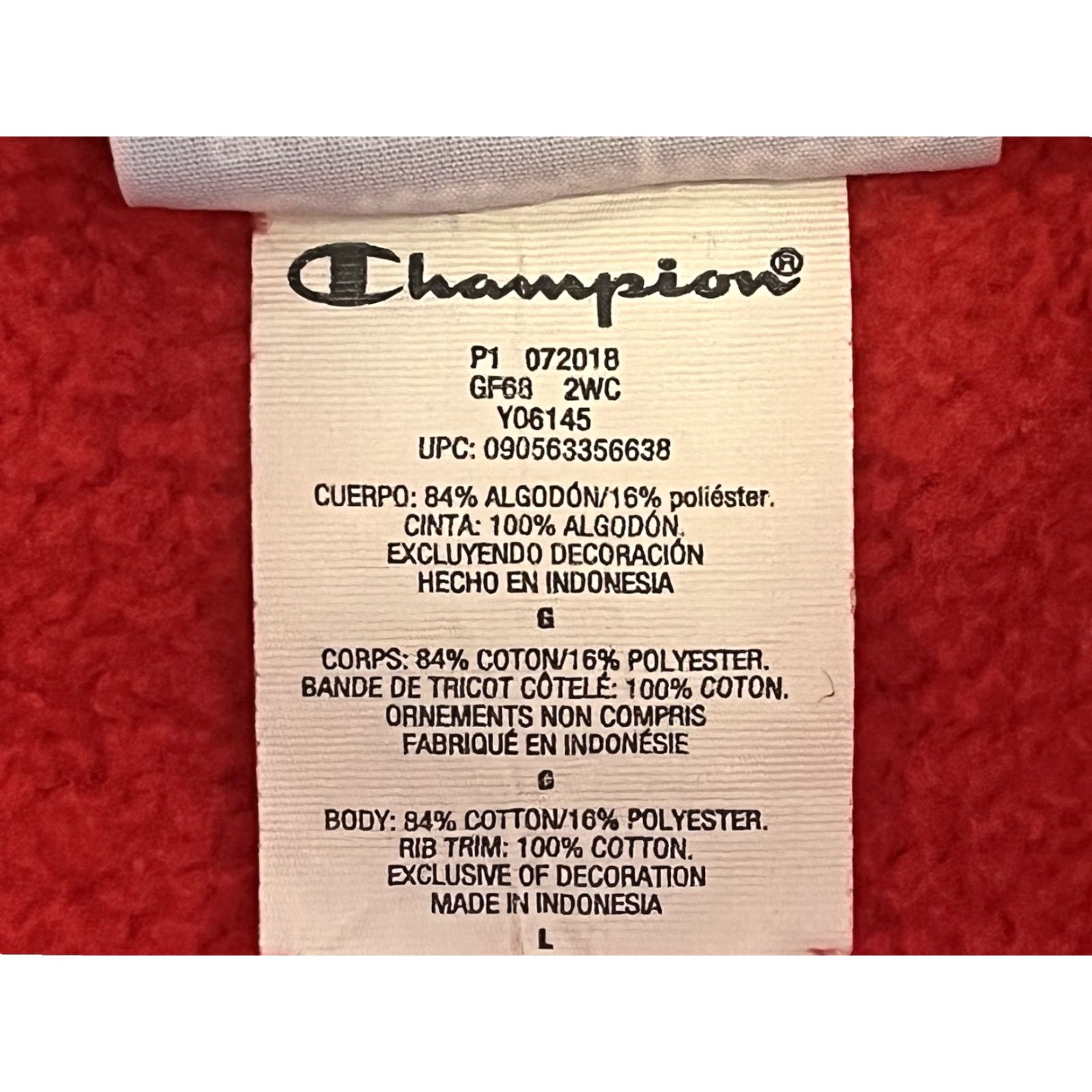Champion CHAMPION RED REVERSE WEAVE C LOGO PULLOVER HOODIE SWEATSHIRT LARGE Women Hoodie Sweatshirt Size L / US 10 / IT 46 - 7 Thumbnail