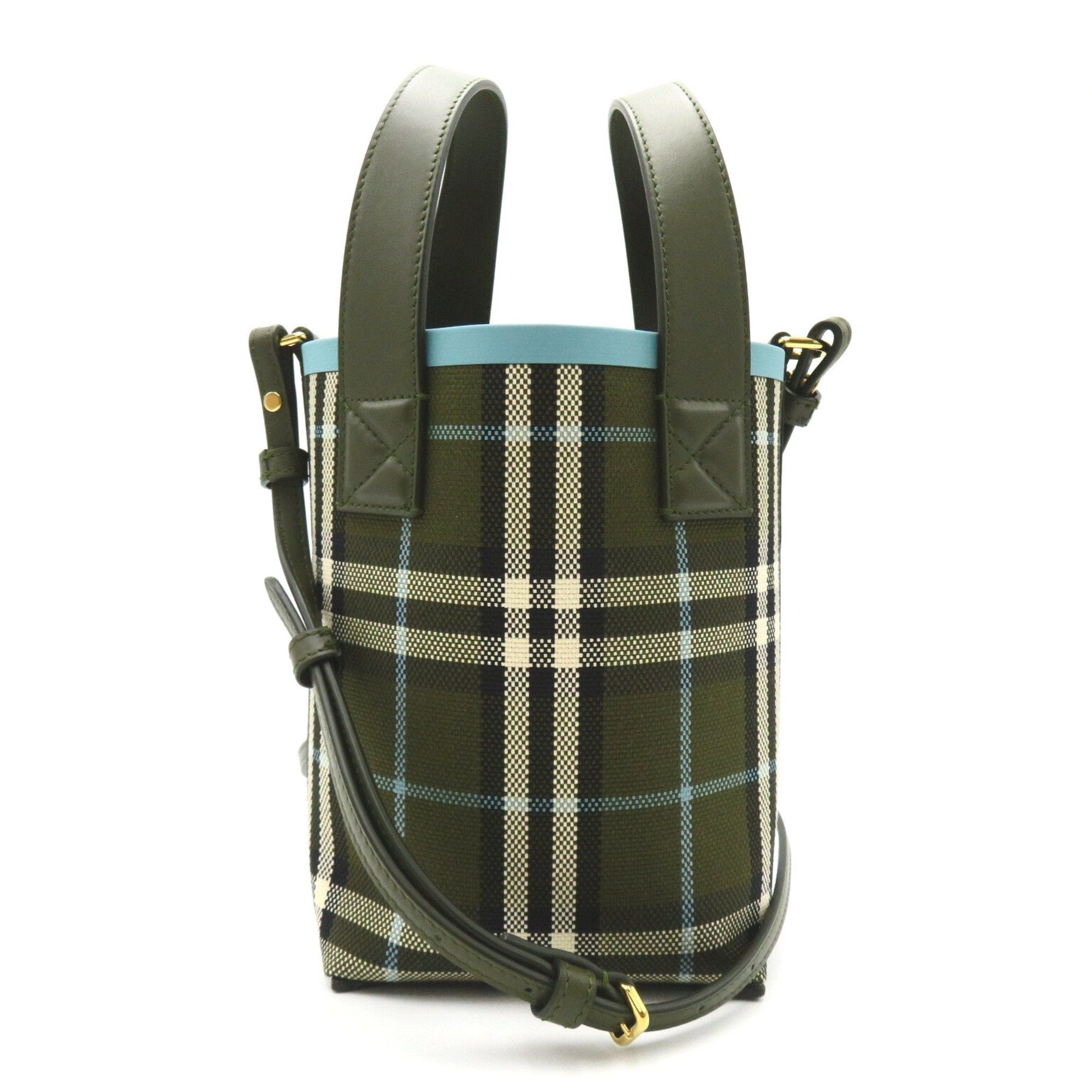 image of Burberry Bucket Bag 2Wayshoulder Green Olive Green Cotton Cotton/polyurethane/others 8073893, Women