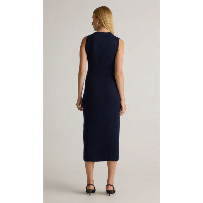 Quince Quince Cashmere Sleeveless Midi Sweater Dress Navy Size L Size L / US 10 / IT 46 - 4 Thumbnail