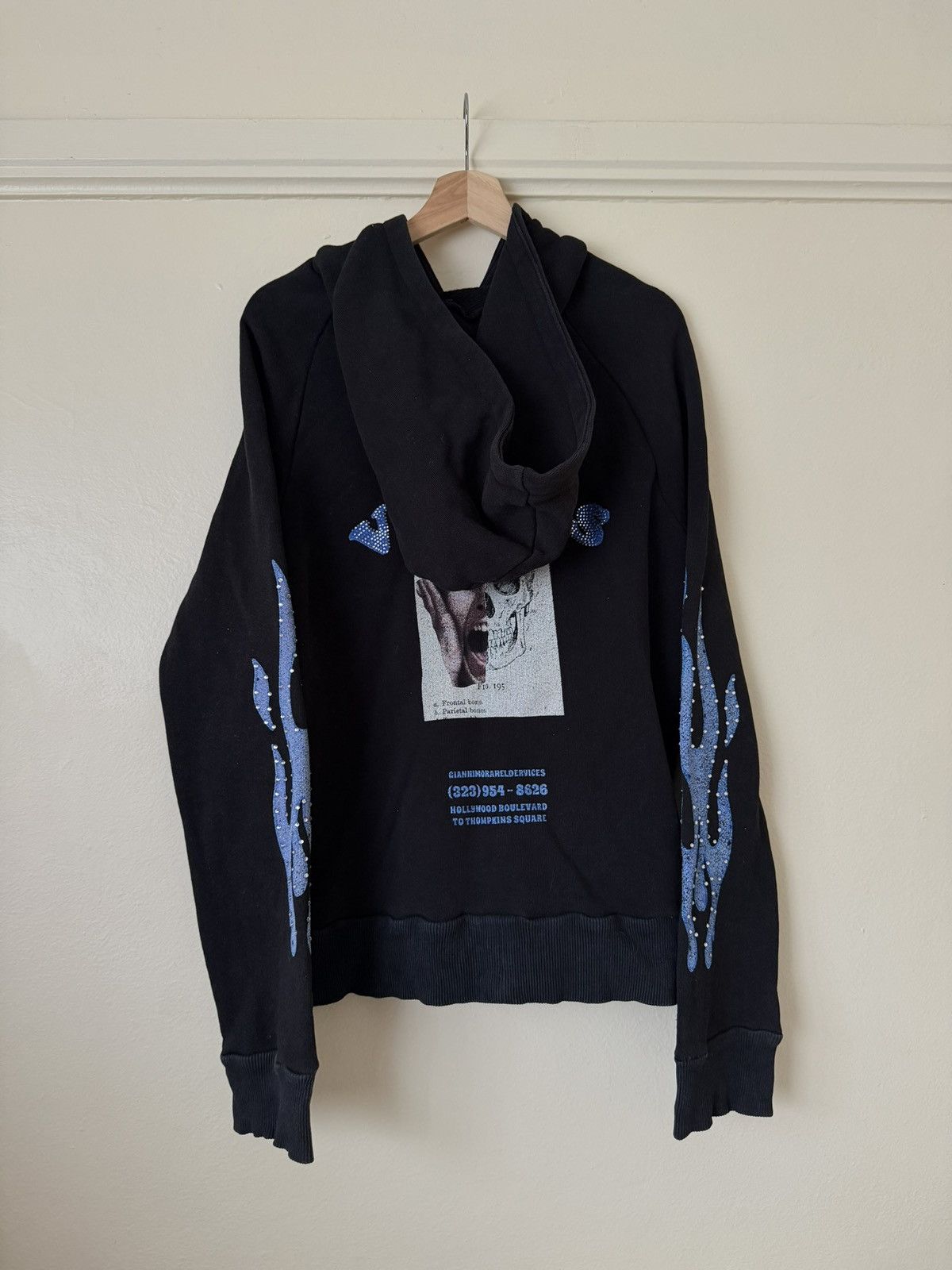 Helder Vices Gianni Mora Helder Vices Diamanté Hoodie - Medium Size US M / EU 48-50 / 2 - 2 Thumbnail