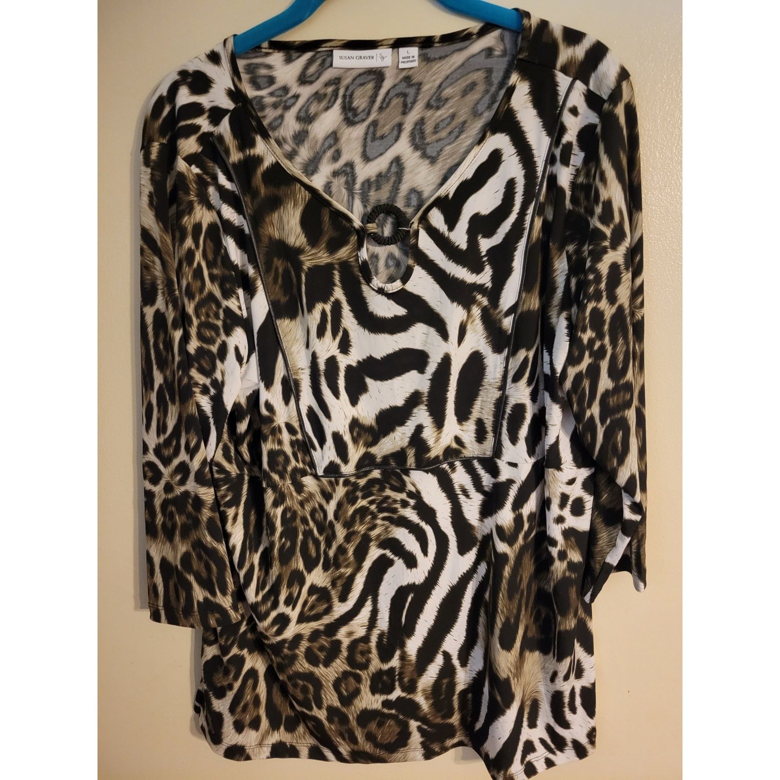 Other Susan Graver Animal Print top size L Size L / US 10 / IT 46 - 1 Thumbnail