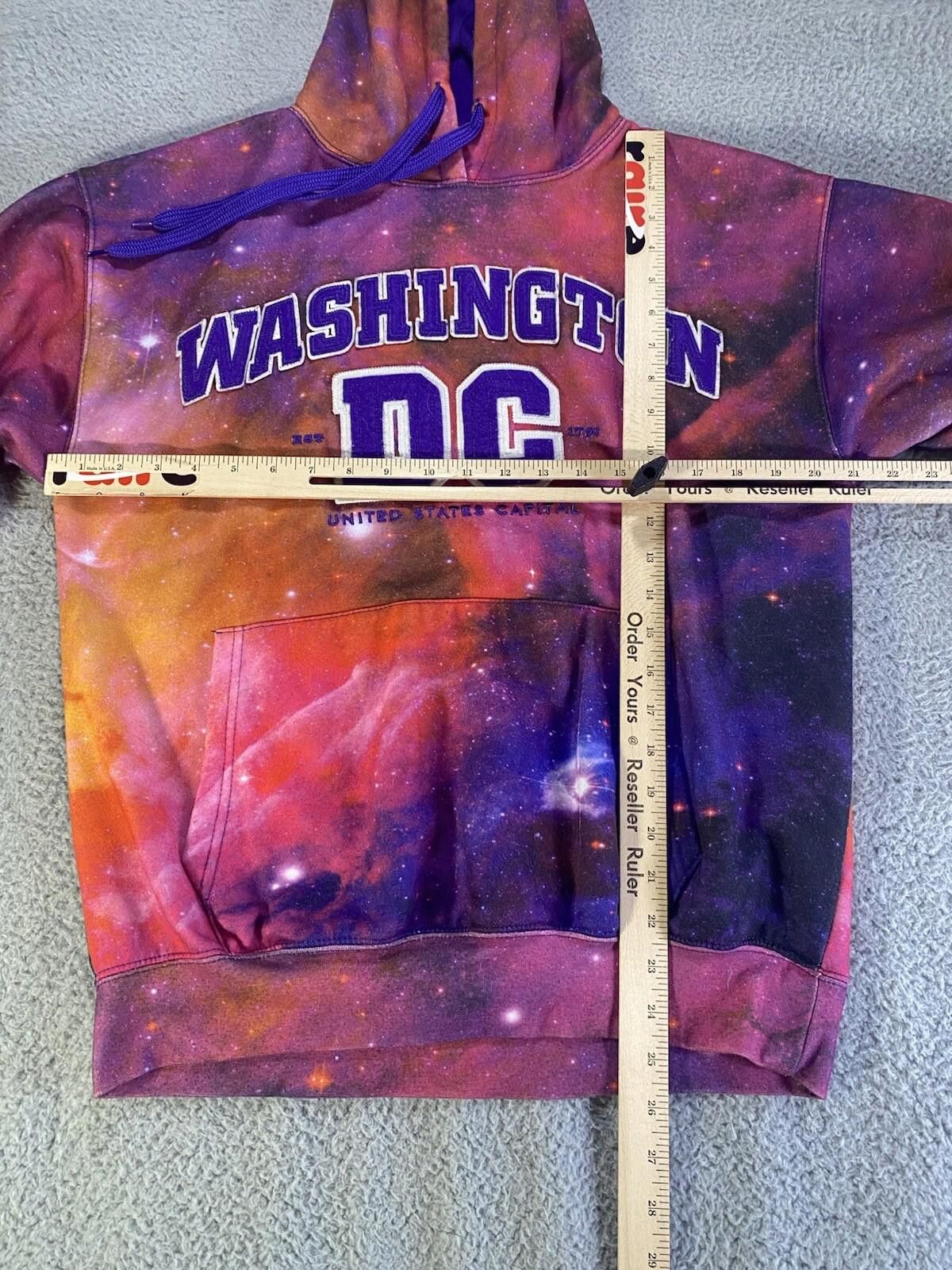 DC Washington DC Hoodie Large Tie Dye Theme made USA y2k vtg Size US L / EU 52-54 / 3 - 5 Thumbnail