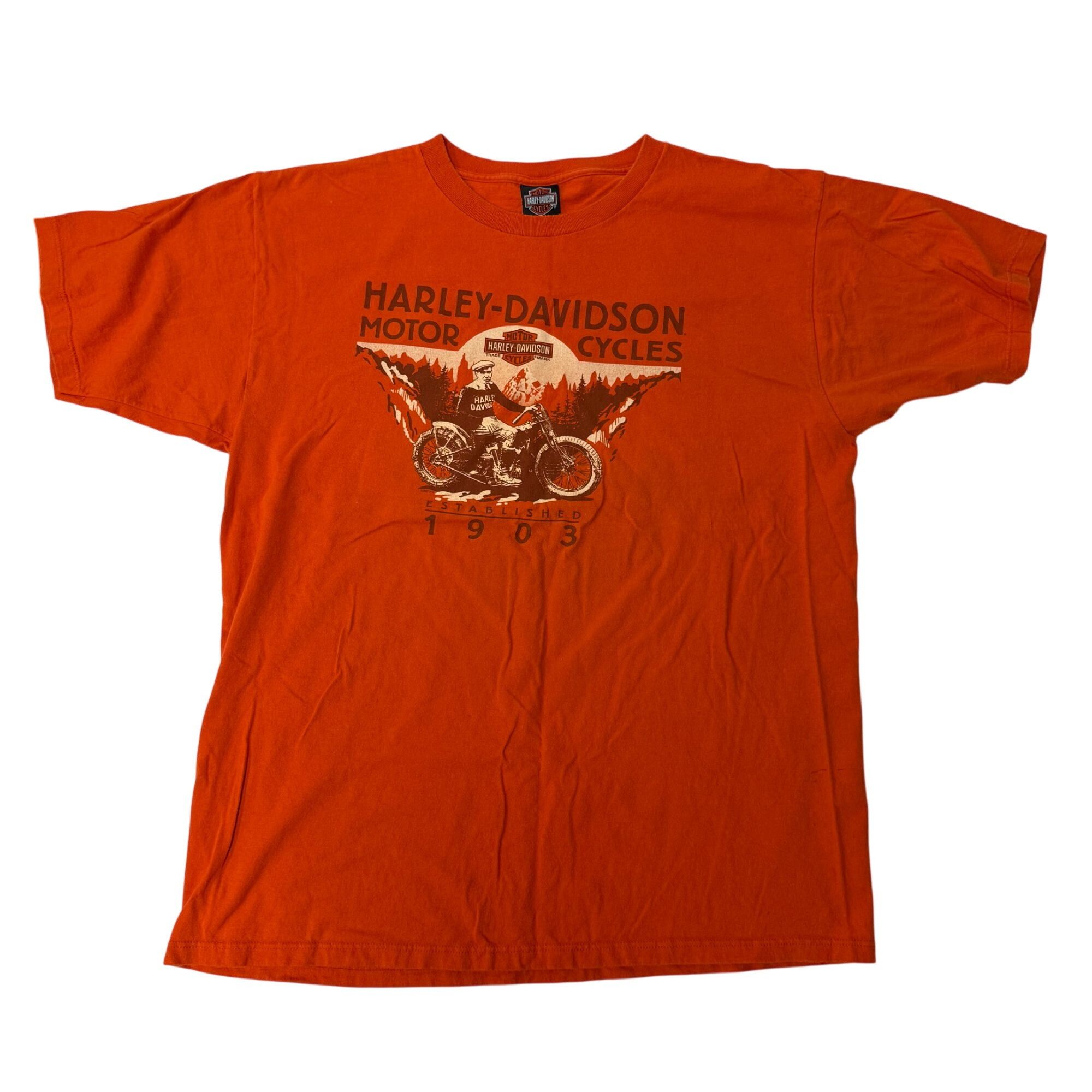 Harley Davidson 90's NEW ORLEANS BOURBON St Motorcycle Mardi Gras Biker Tee Size US XXL / EU 58 / 5 - 9 Thumbnail