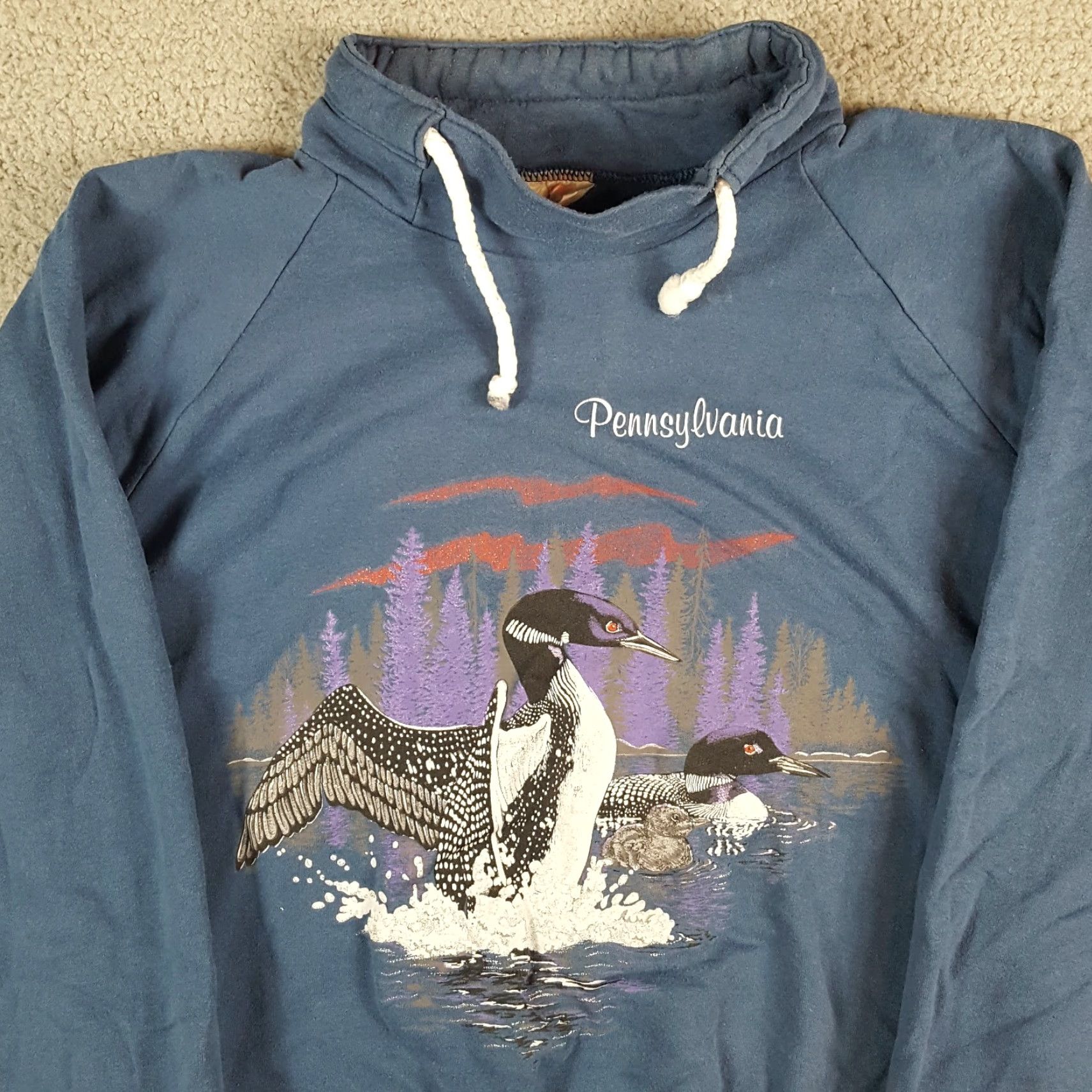 Vintage Vintage 80s Pennsylvania Duck Nature Men's Size M Pullover Mock Neck Sweatshirt Size US M / EU 48-50 / 2 - 2 Thumbnail