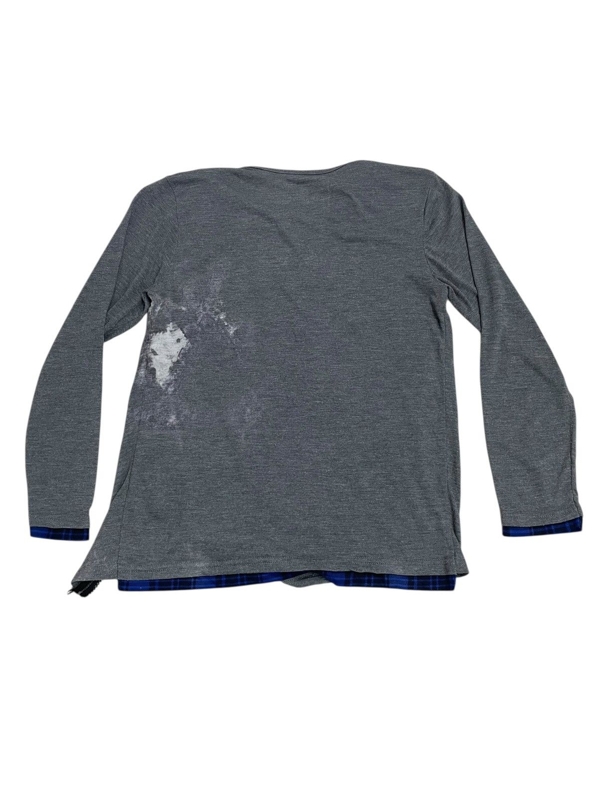 Japanese Brand Gangbuster Tartan Blue Y2K Punk Skull Layer Tee Size XS / US 0-2 / IT 36-38 - 2 Thumbnail