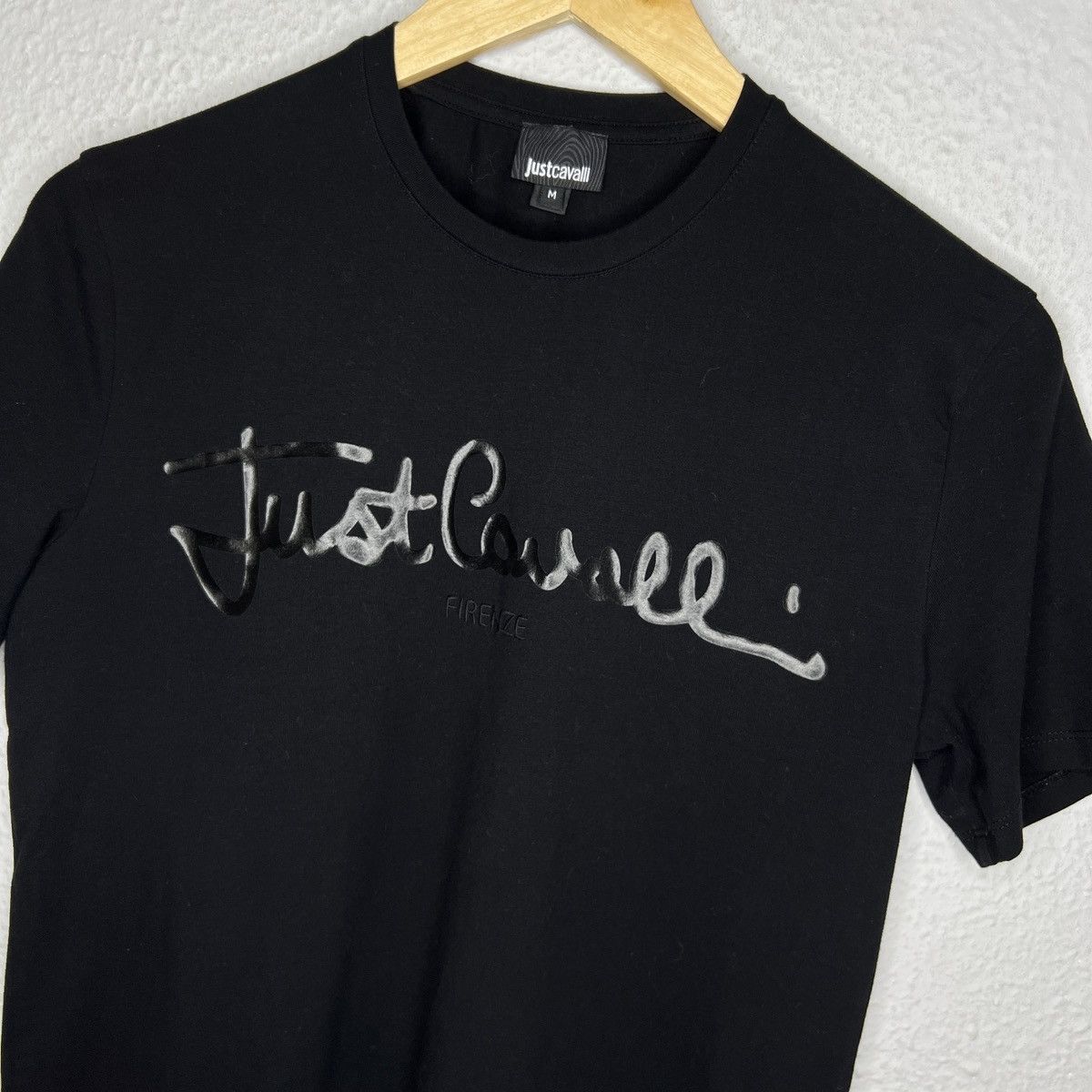 Just Cavalli × Roberto Cavalli Roberto Cavalli Just Cavalli Tshirt Tee Tonal Logo Allblack Size US M / EU 48-50 / 2 - 5 Thumbnail