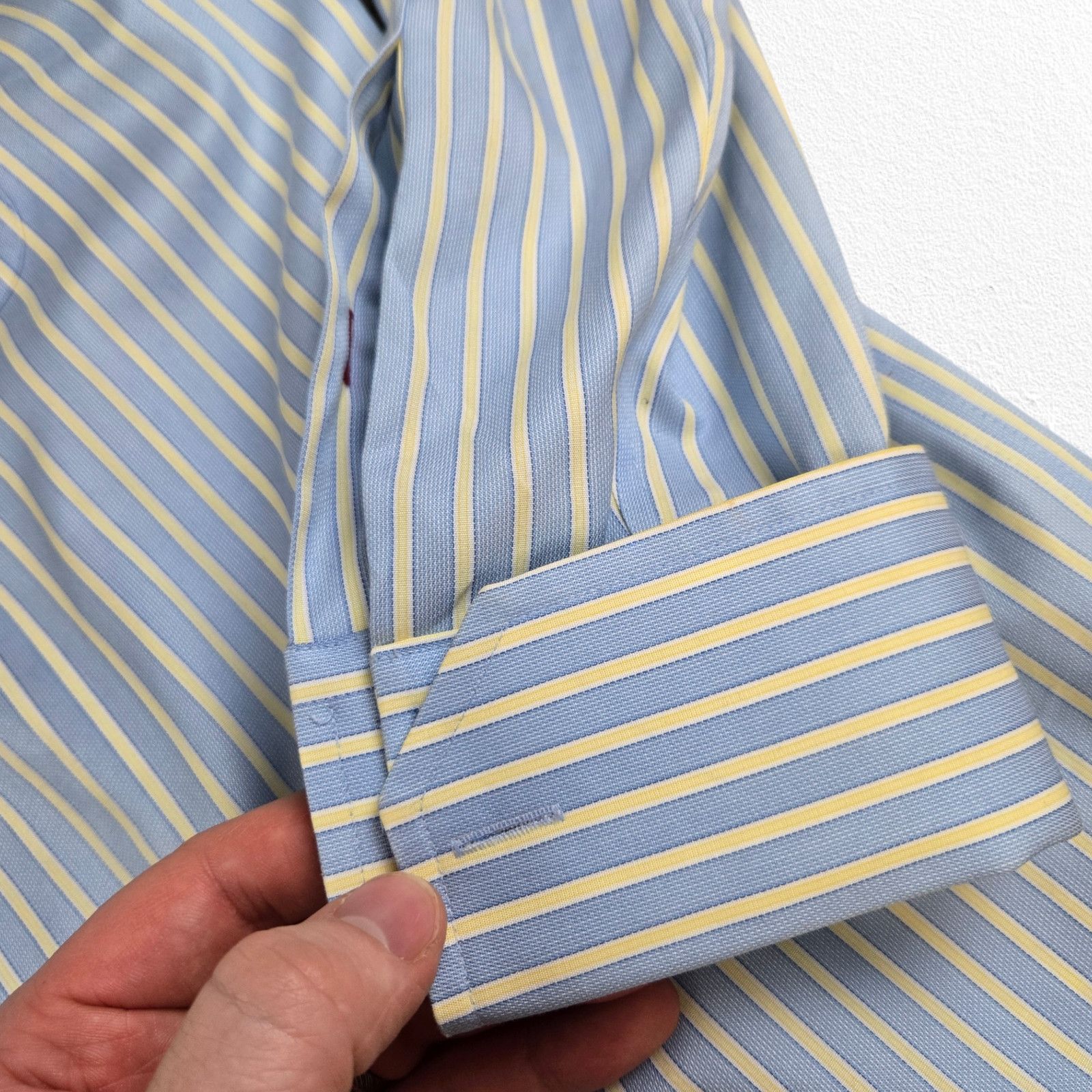 Tommy Hilfiger Tommy Hilfiger Blue Stripe Button Up Dress Shirt Size Medium Size US M / EU 48-50 / 2 - 8 Thumbnail