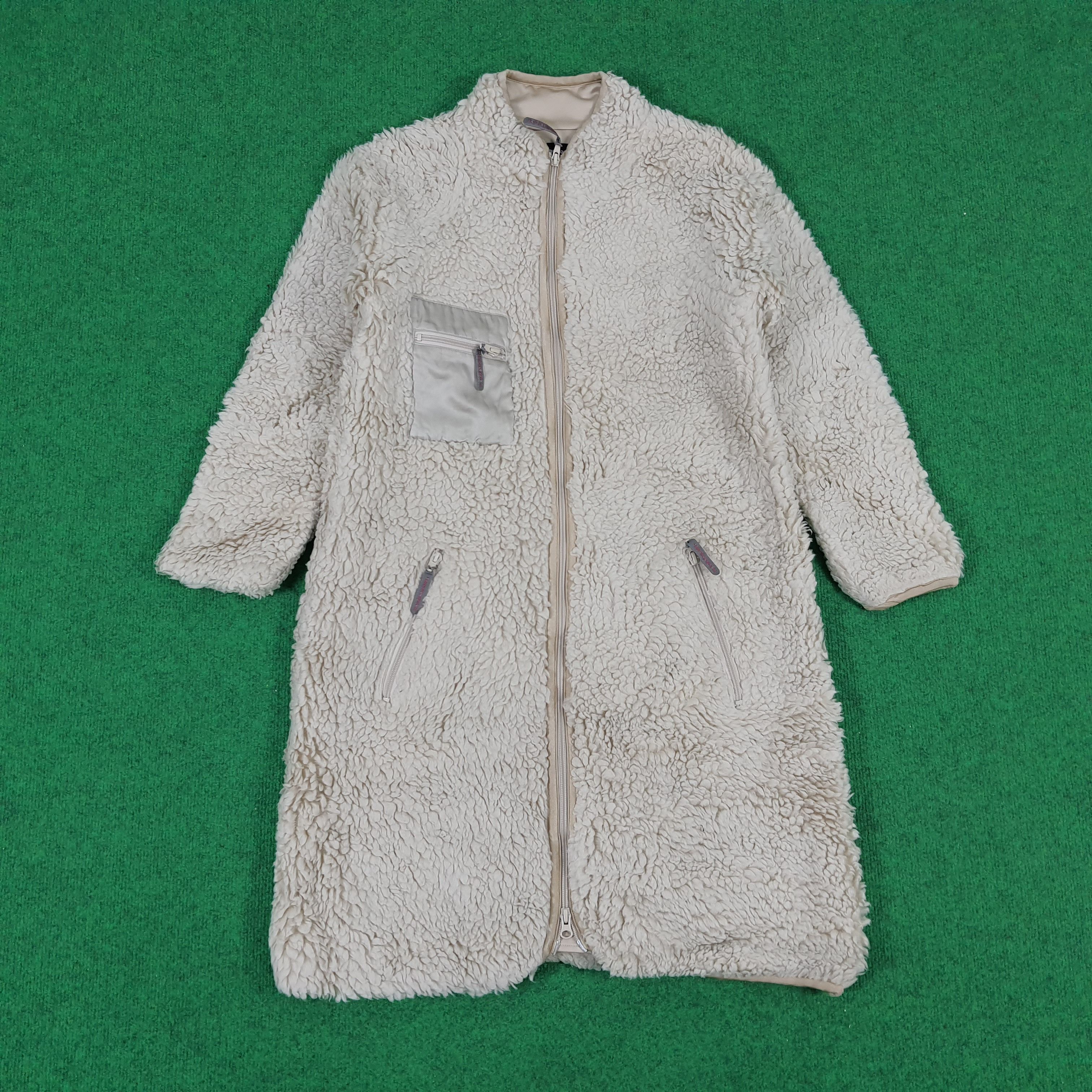 Japanese Brand × mercibeaucoup Vintage Mercibeaucoup Trench Winter Fleece Jacket Size XS / US 0-2 / IT 36-38 - 1 Thumbnail