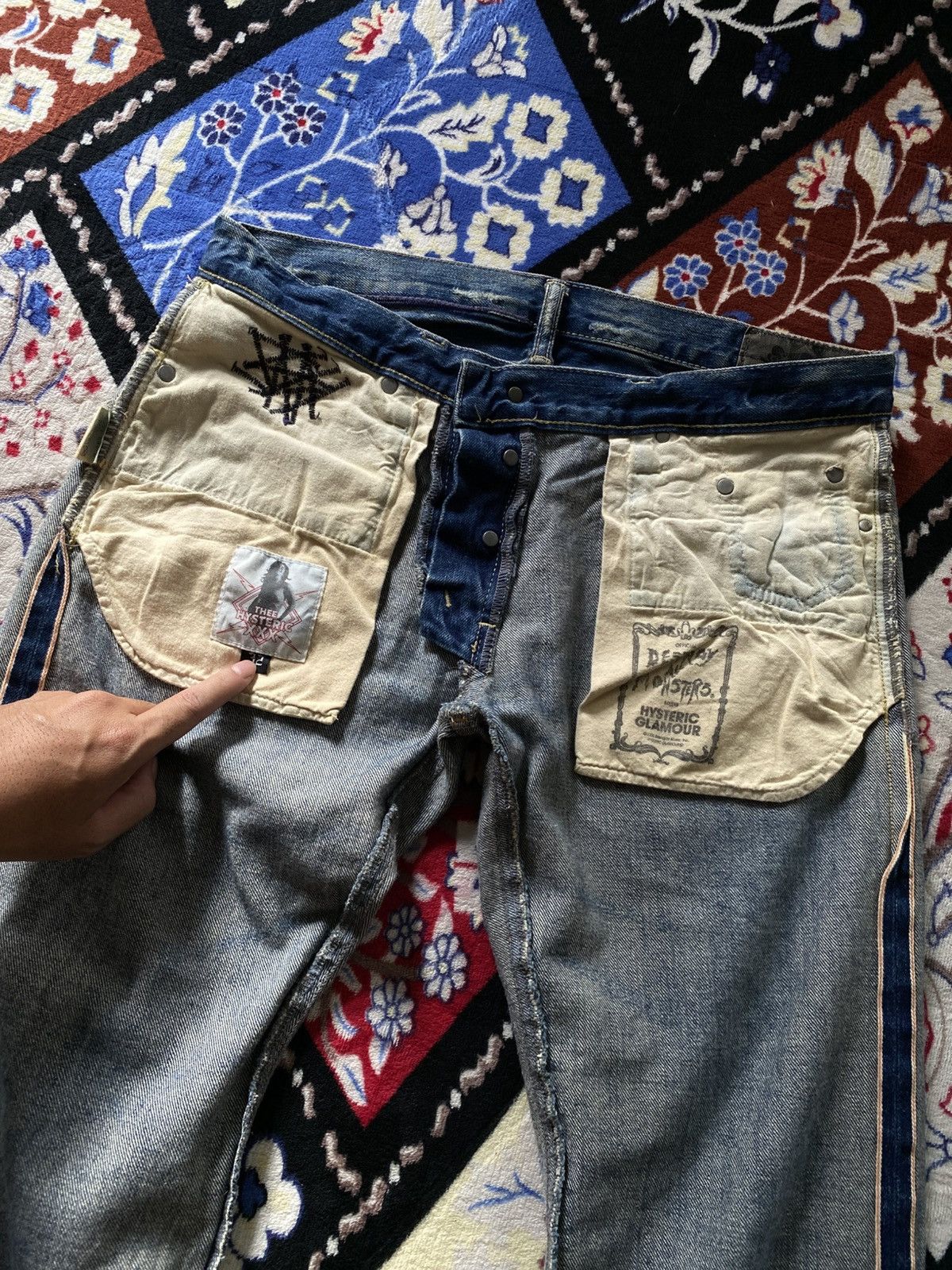 Hysteric Glamour Hysteric Glamour Destroy All Monsters Selvedge Distressed Size US 32 / EU 48 - 5 Thumbnail