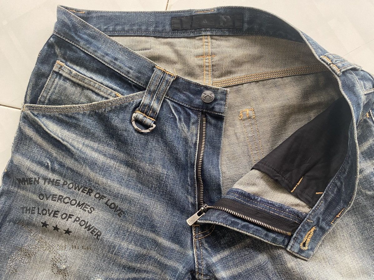 Roar Roar Crossgun Swarovski Distress Jeans Size US 31 - 6 Thumbnail