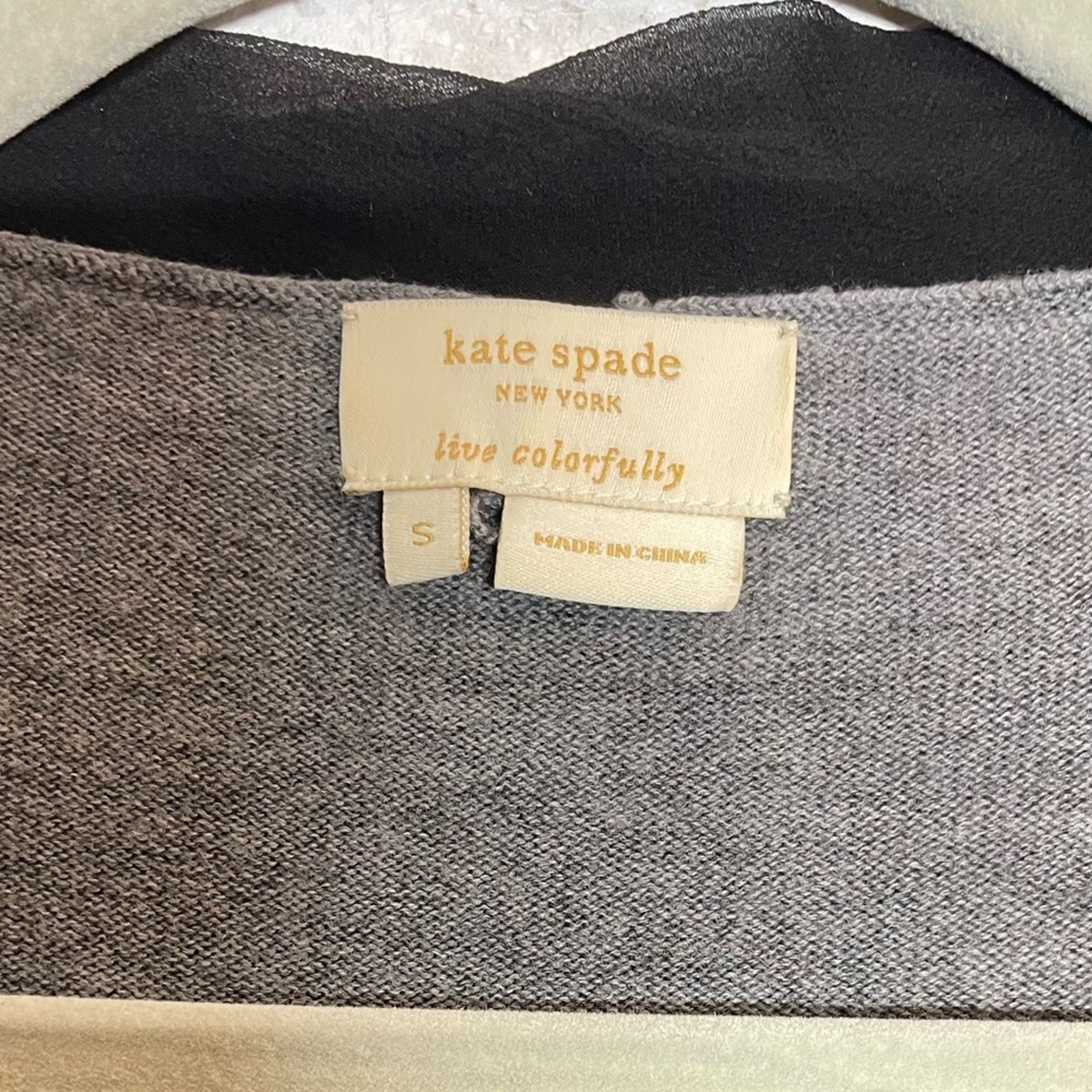 Kate Spade Kate Spade Gray and Black Sequin Cardigan Size S / US 4 / IT 40 - 6 Thumbnail