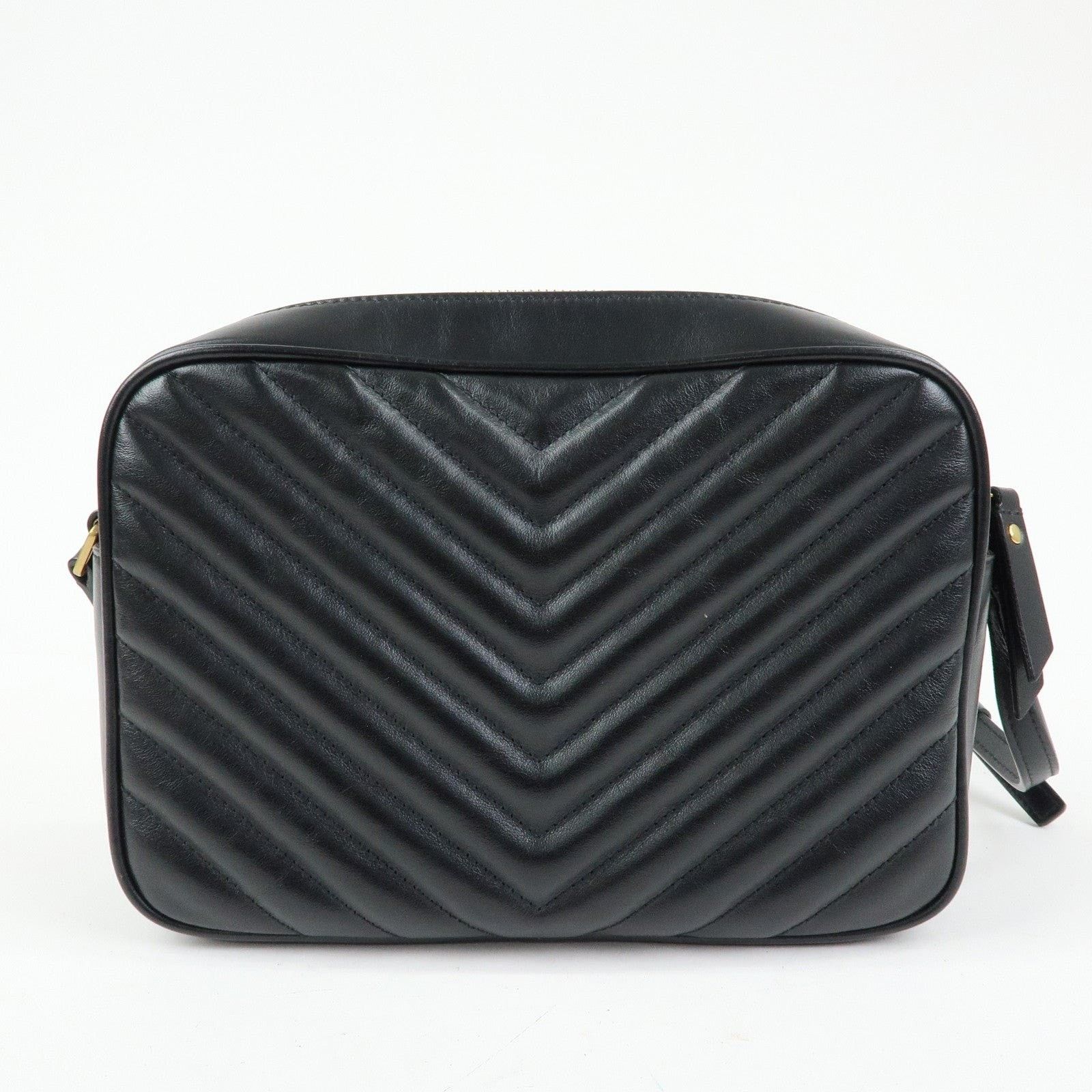 Saint Laurent Paris Saint Laurent Lou Quilted Calfskin Camera Bag Black Size ONE SIZE - 2 Thumbnail