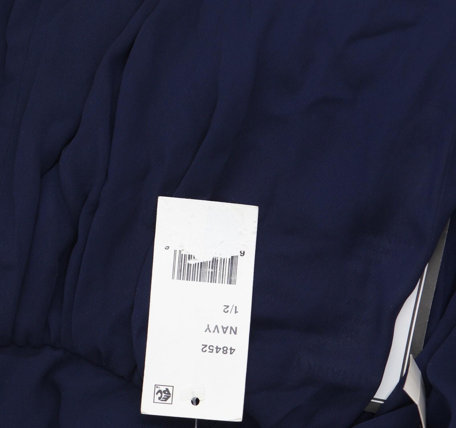 J75 By Jump Jump Shirred Short Dress With Deep V Neck 48452 Navy Blue 1 Size M / US 6-8 / IT 42-44 - 3 Thumbnail