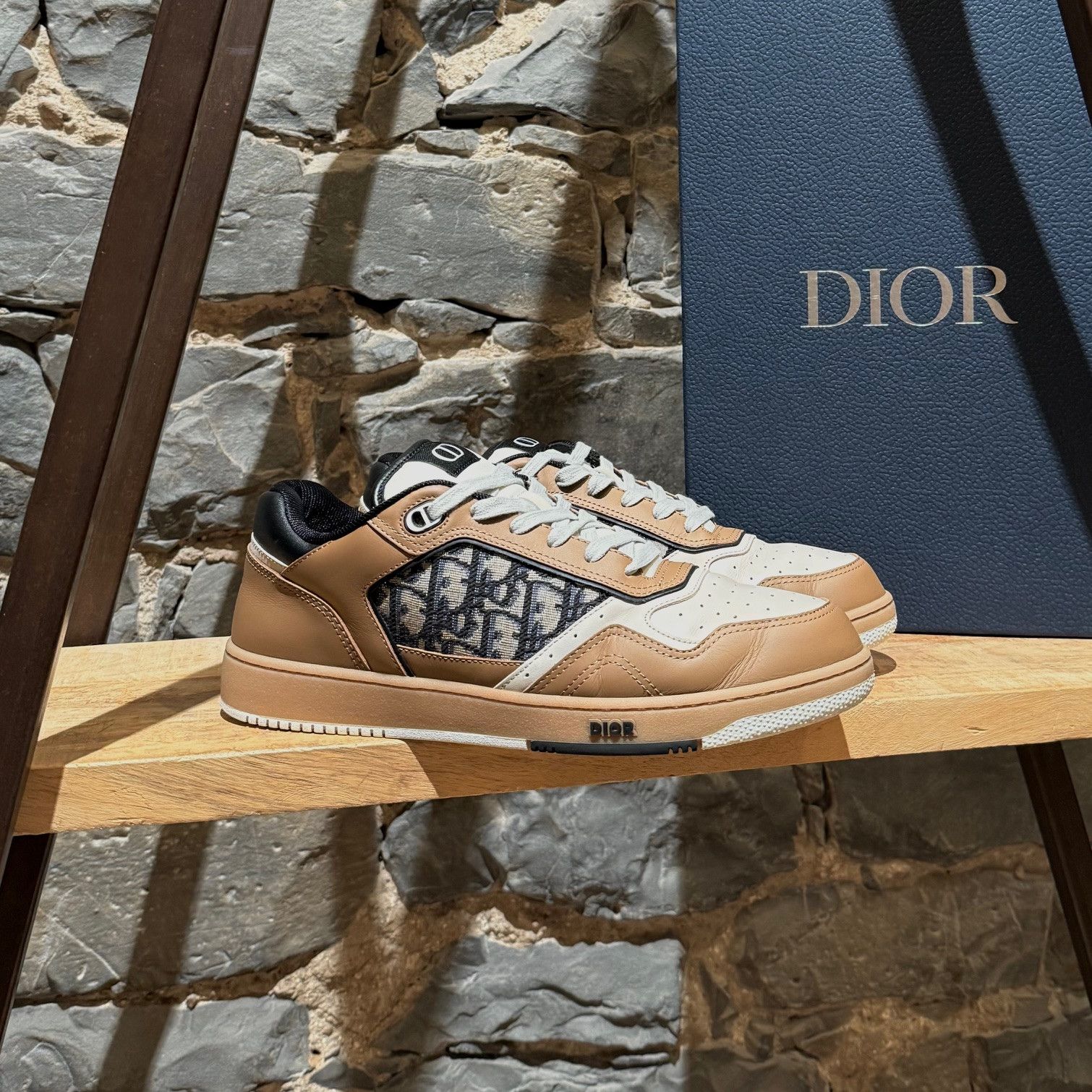 Dior Dior Light Brown Beige Oblique B27 Low-top Sneakers Size US 11 / EU 44 - 1 Thumbnail
