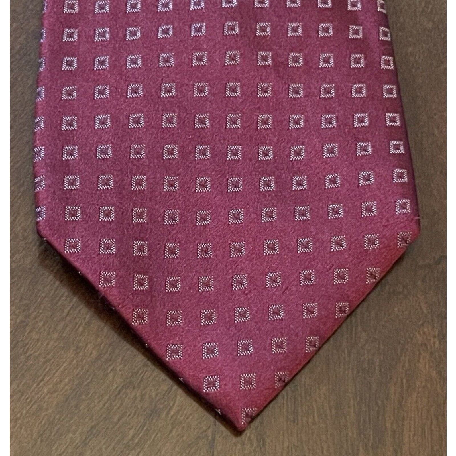 DKNY Dkny Burgundy 100% Silk Men’s Neck Tie Made In China Size ONE SIZE - 1 Thumbnail