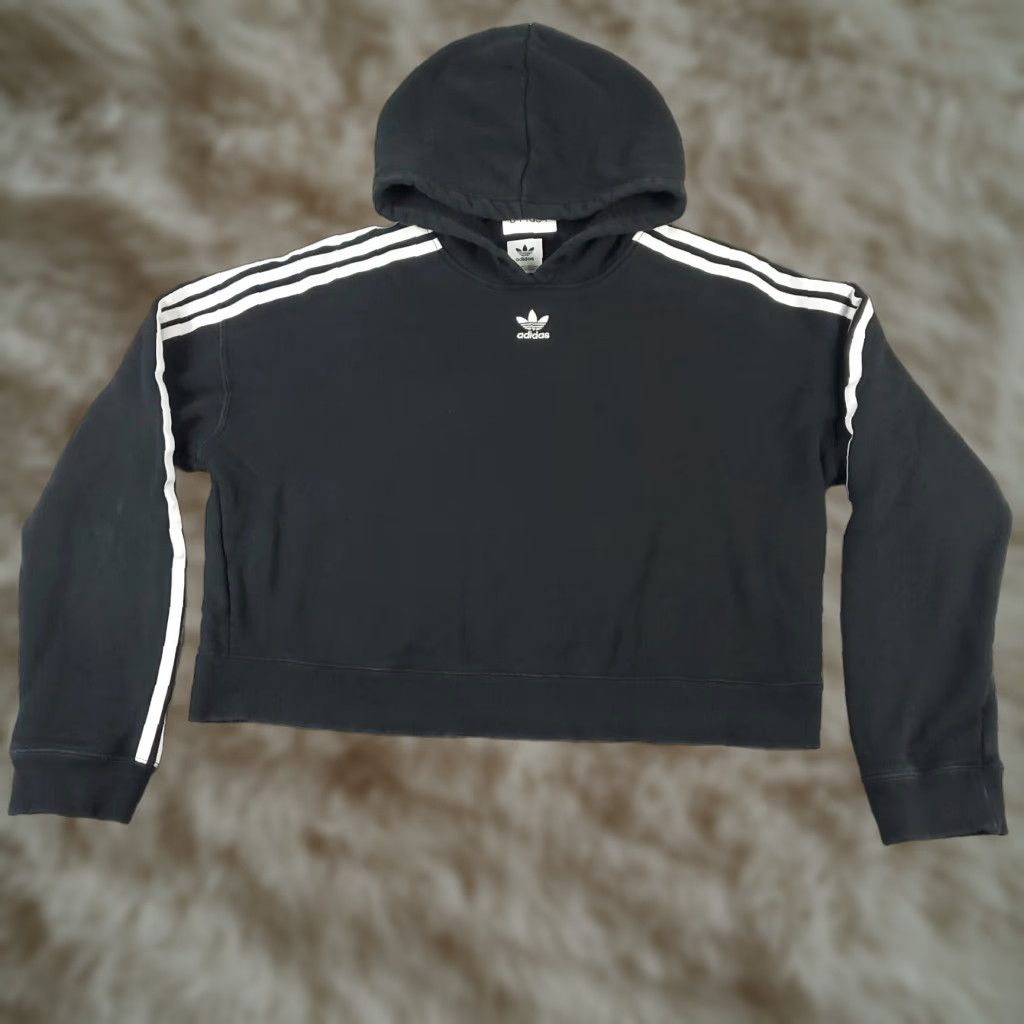 Adidas Adidas Hoodie Womens Medium Black Pullover Mock Neck Sweatshirt Activewear Sports Size M / US 6-8 / IT 42-44 - 1 Thumbnail