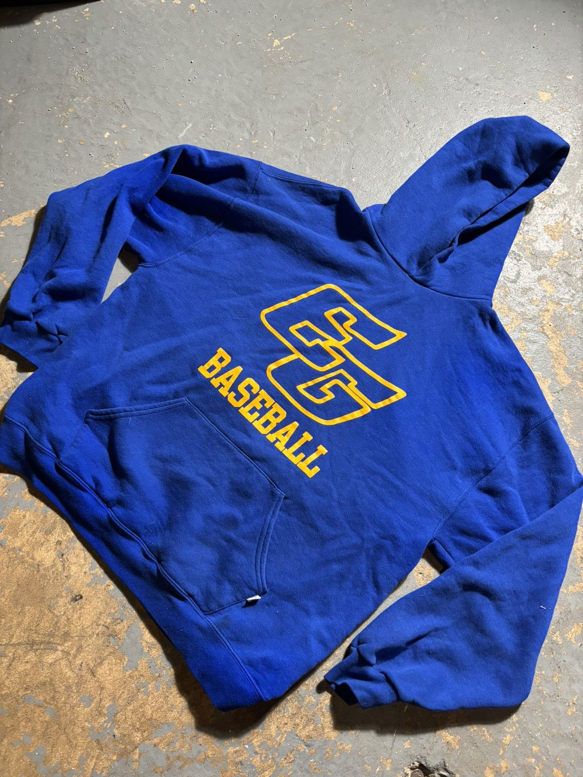 Russell Athletic × Vintage EG Baseball blue Russell athletic hoodie sweatshirt Size US L / EU 52-54 / 3 - 3 Thumbnail