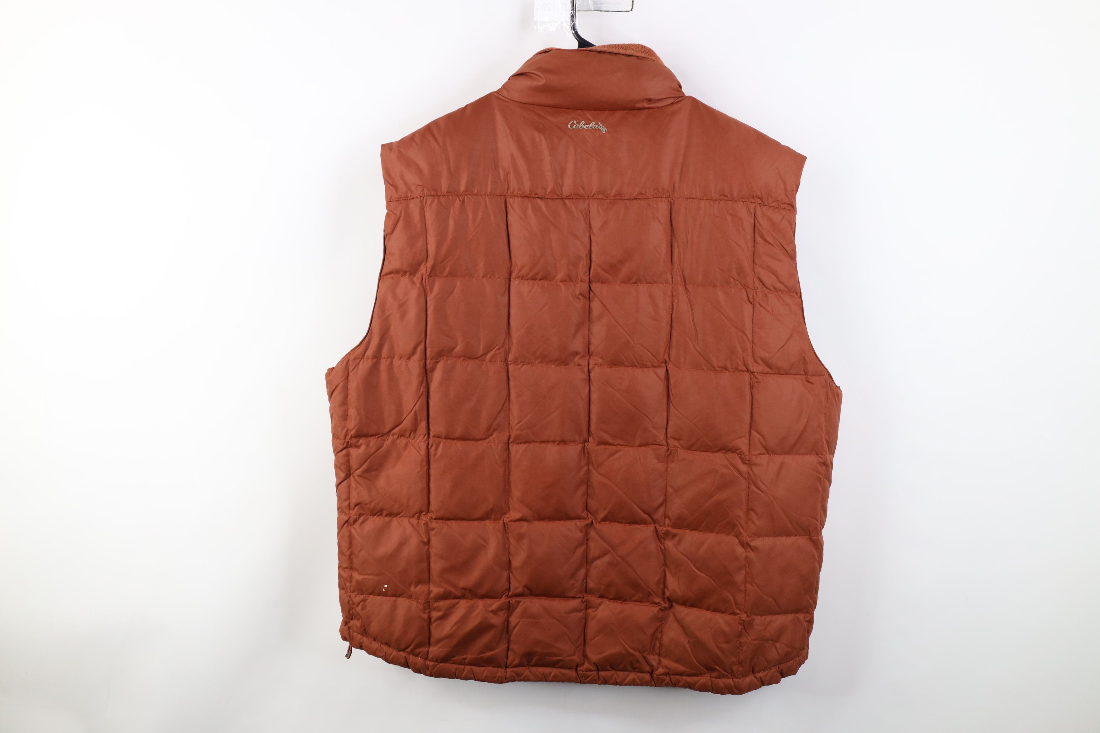 Cabelas Vintage Cabelas Down Fill Full Zip Puffer Vest Jacket Orange Size US XL / EU 56 / 4 - 13 Thumbnail