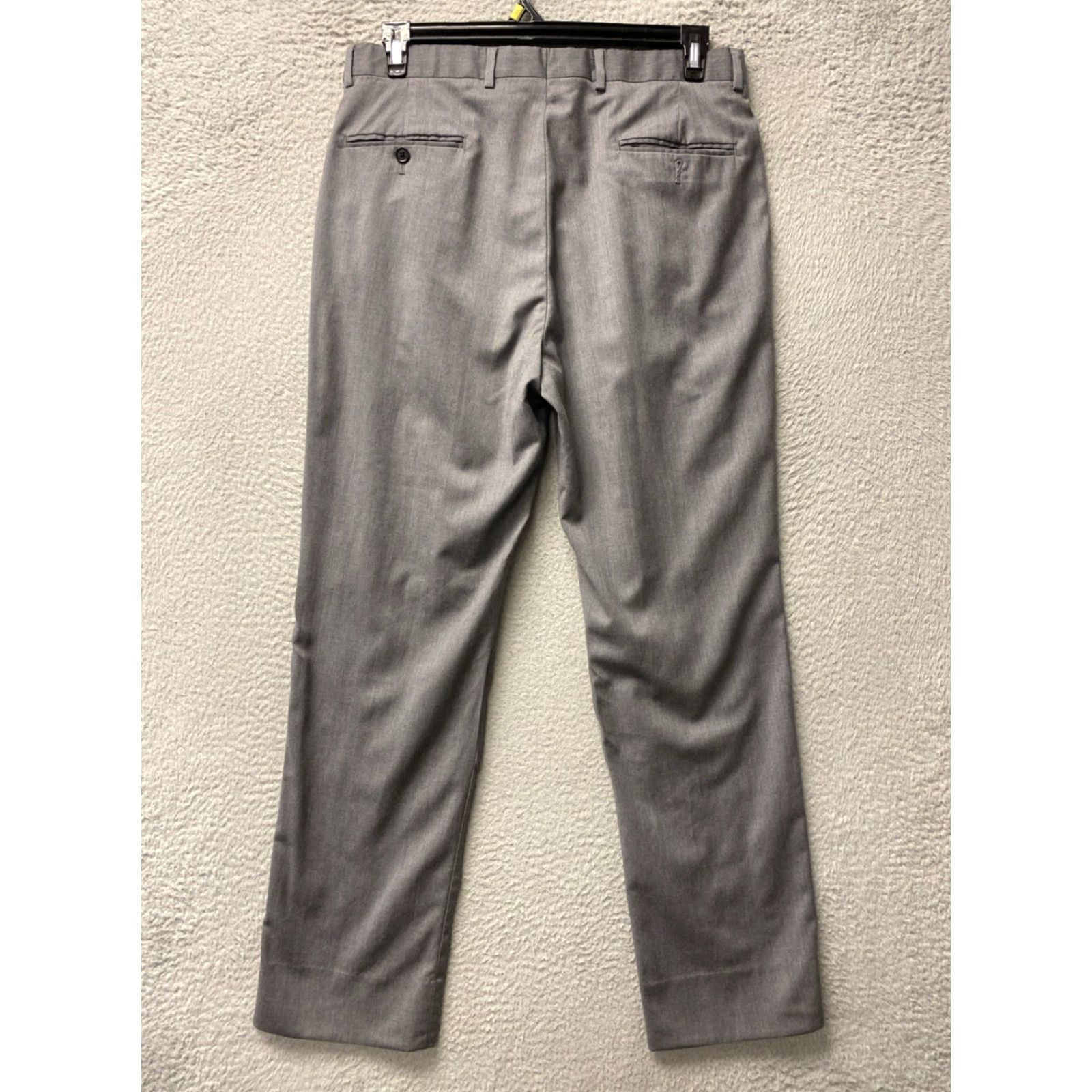 Brooks Brothers BROOKS BROTHERS Dress Pants Mens Gray 35x32 Flat Front Wool Blend /0298 Size US 35 - 7 Thumbnail