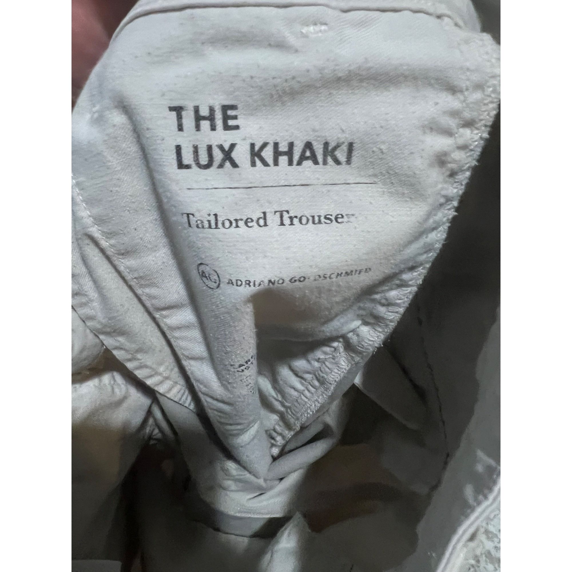 AG Adriano Goldschmied Adriano Goldschmied Lux Khaki Chinos - Size 33x27 Size US 33 - 6 Thumbnail