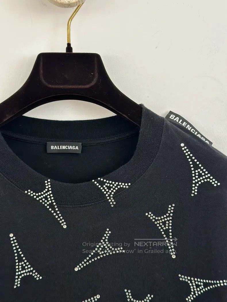 Balenciaga Balenciaga Black crystal studded Eiffel Tower round neck s Size US M / EU 48-50 / 2 - 3 Thumbnail