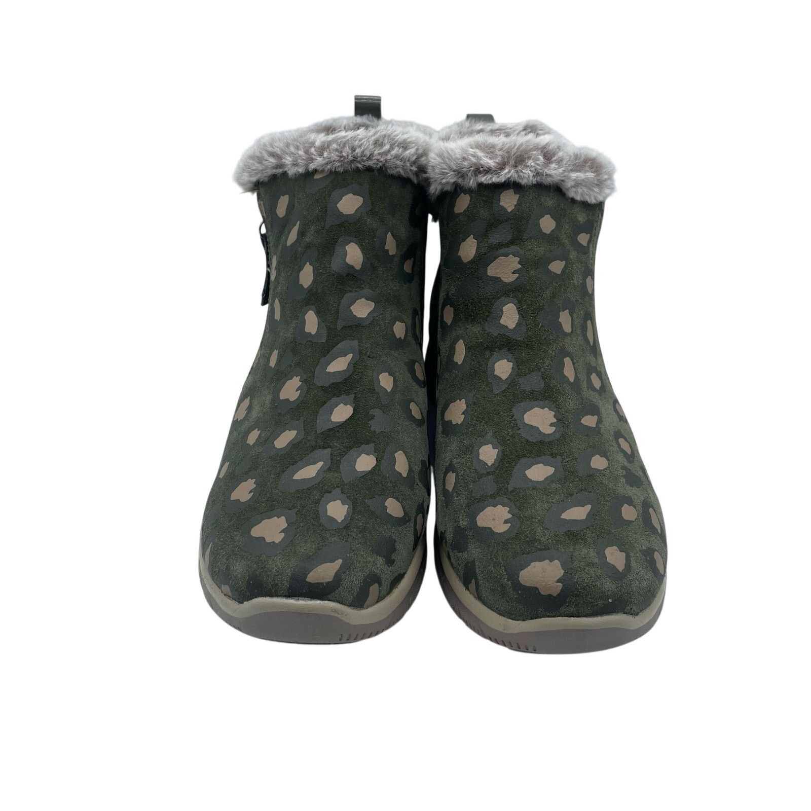 SKECHERS Skechers Easy Going Pull On Boots Olive Green Leopard 9 Wide Size US 9 / IT 39 - 3 Thumbnail