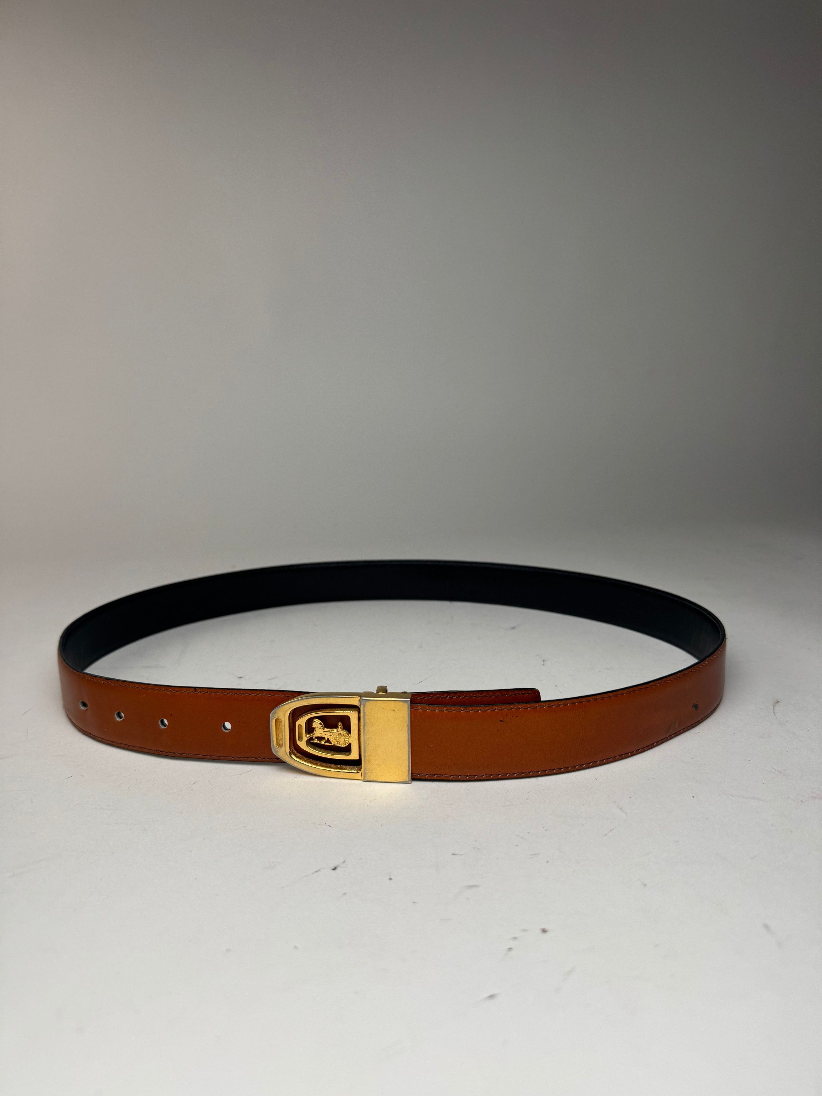 Celine Vintage Paris Leather Belt red Size ONE SIZE - 1 Thumbnail