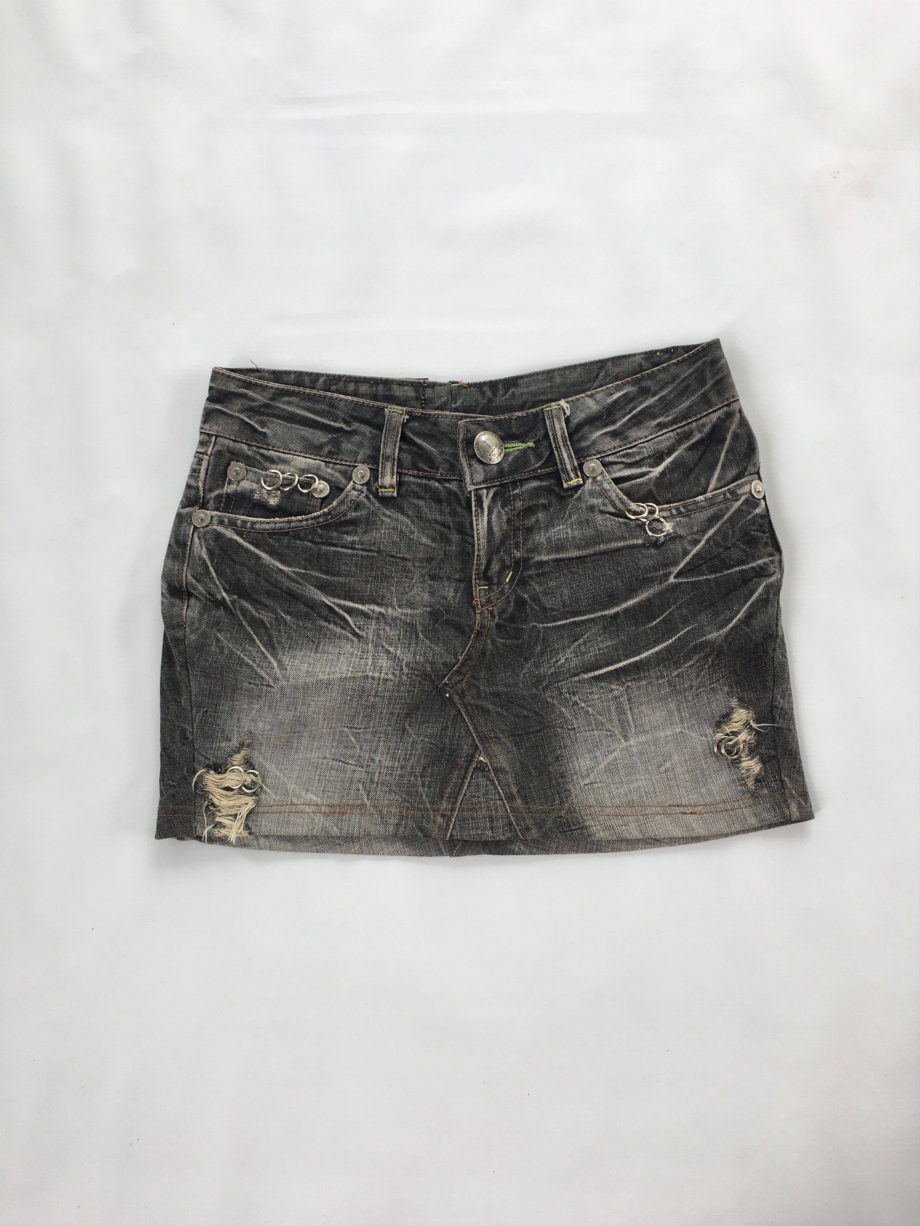 If Six Was Nine × Japanese Brand × Le Grande Bleu (L.G.B.) If six was nine mini skirt gyaru spiderweb rings Size 28" / US 6 / IT 42 - 2 Thumbnail