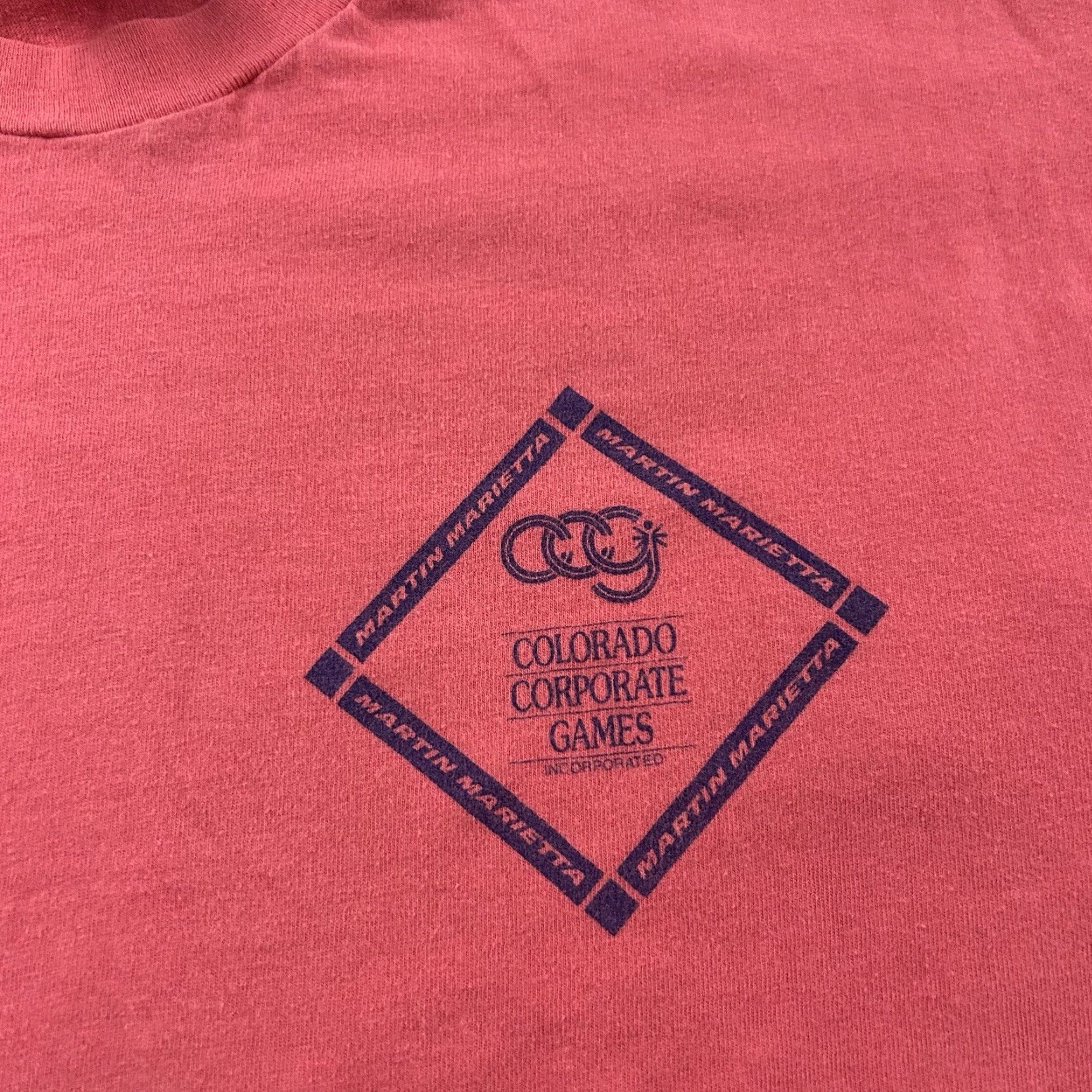 Hanes VTG Hanes T-Shirt Colorado Corporate Games Short Sleeve Crew Neck Men's XL Pink Size US XL / EU 56 / 4 - 2 Thumbnail